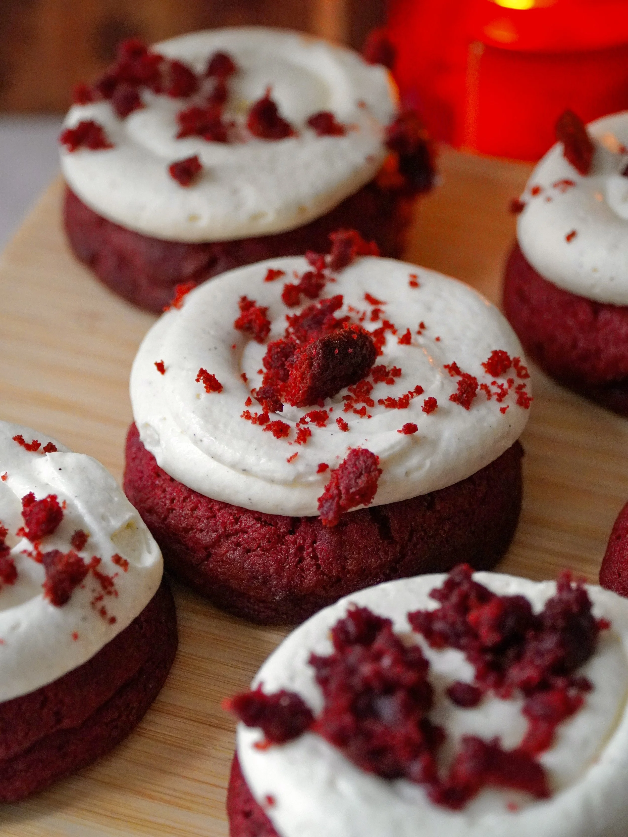 Red Velvet Cookies with Cream Cheese frosting
