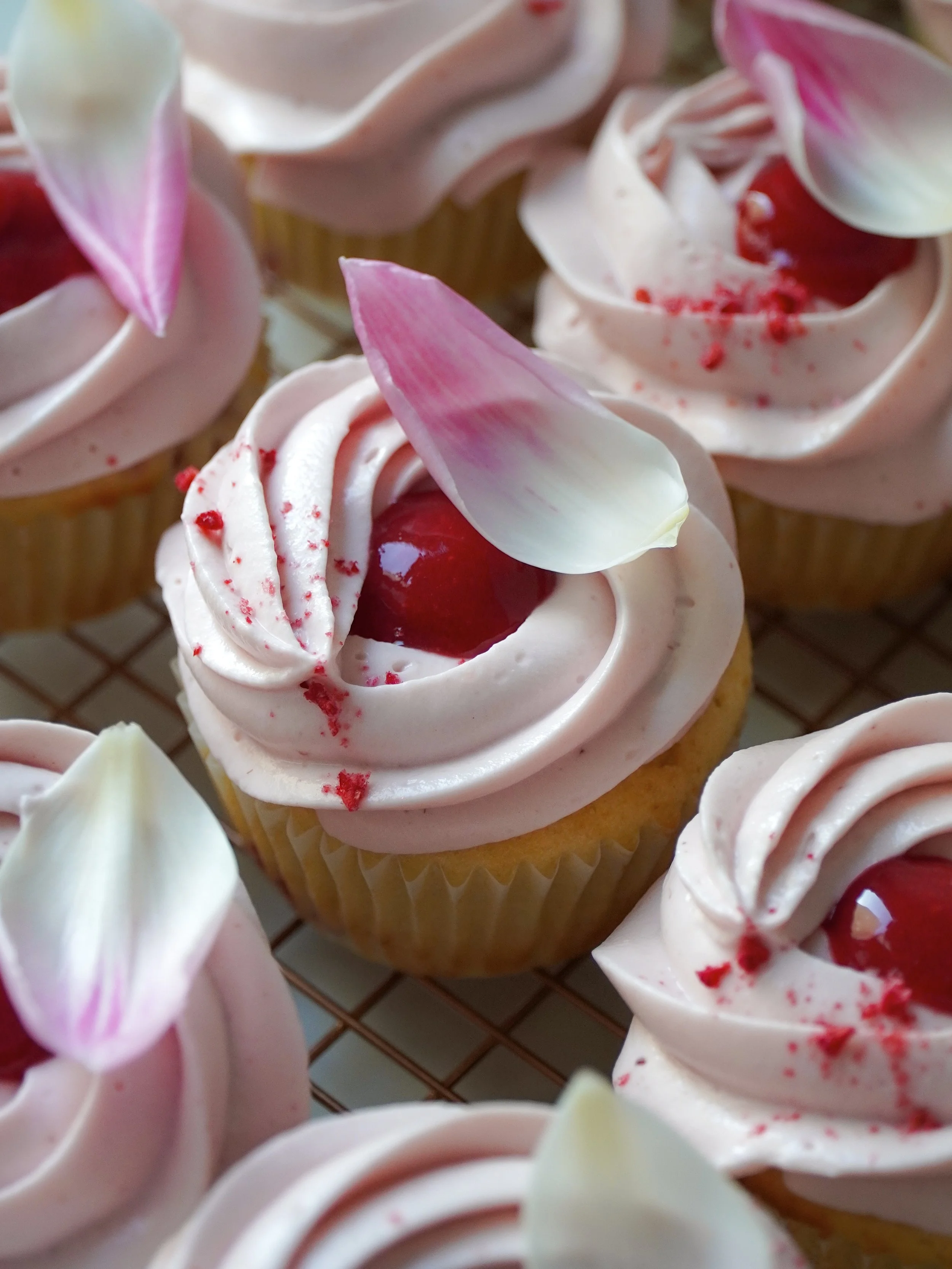 Triple Raspberry Cupcakes