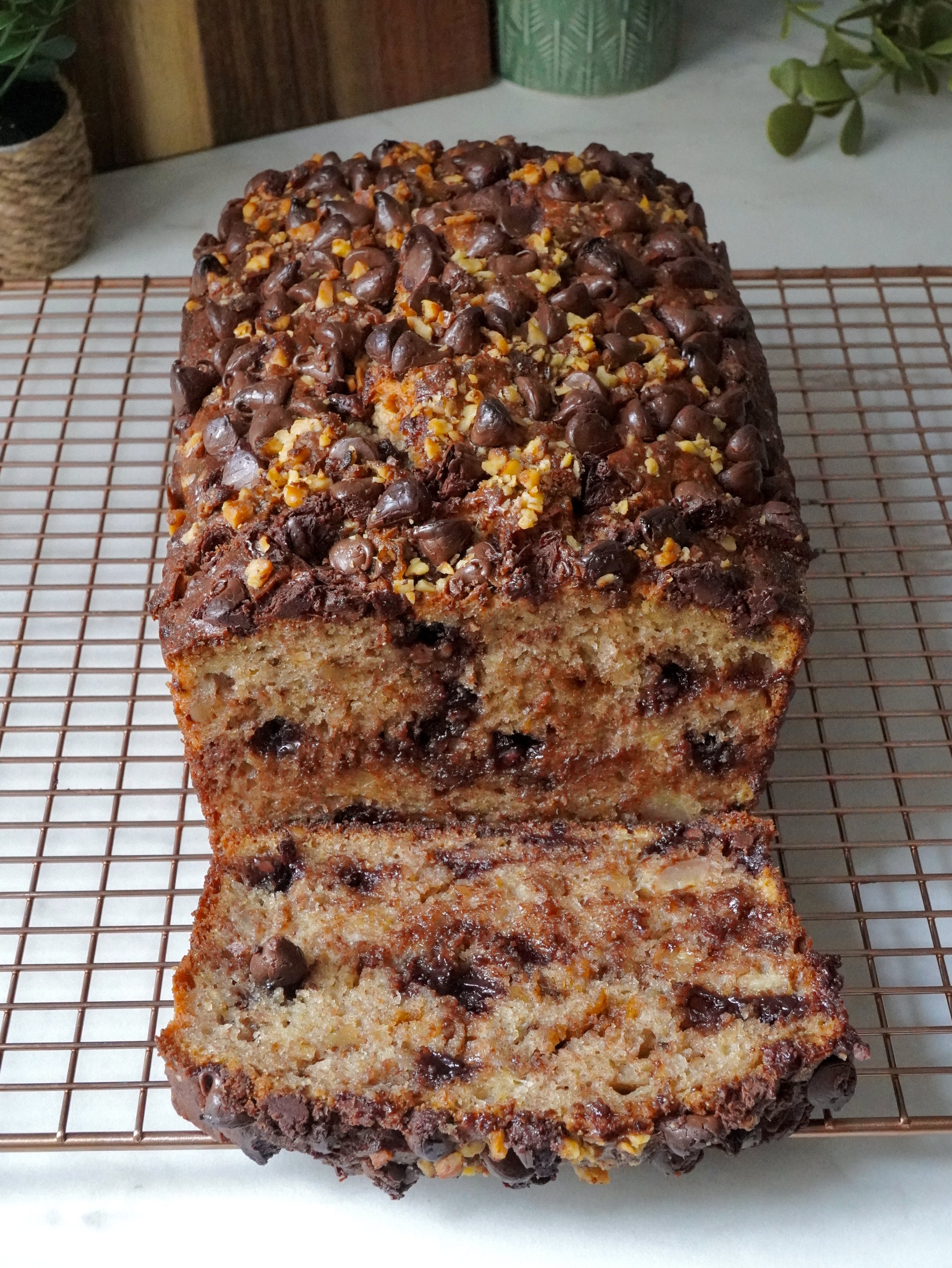 Chocolate Chip Walnut Banana Bread