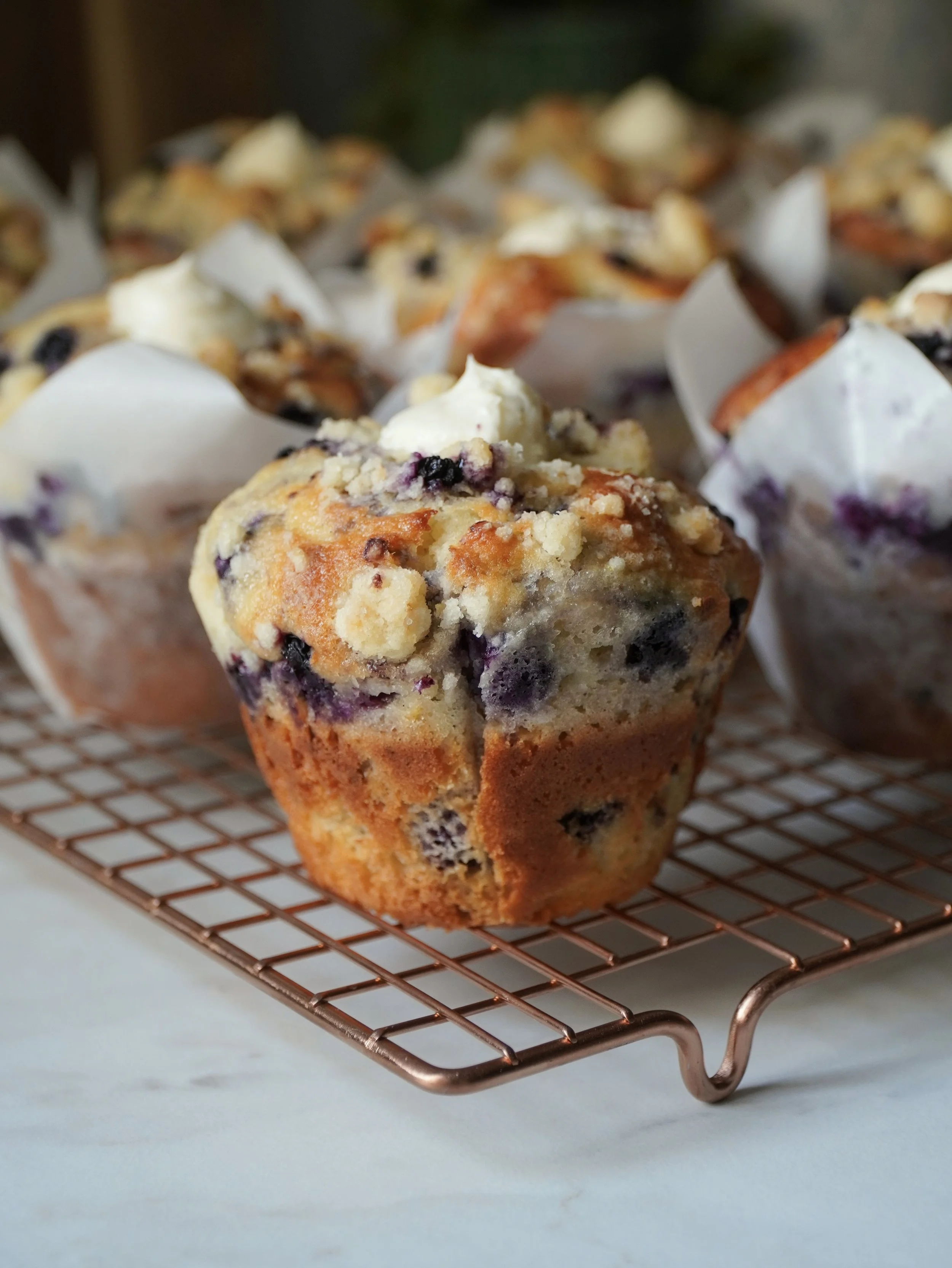 Blueberry Lemon Muffins with Cream Cheese filling