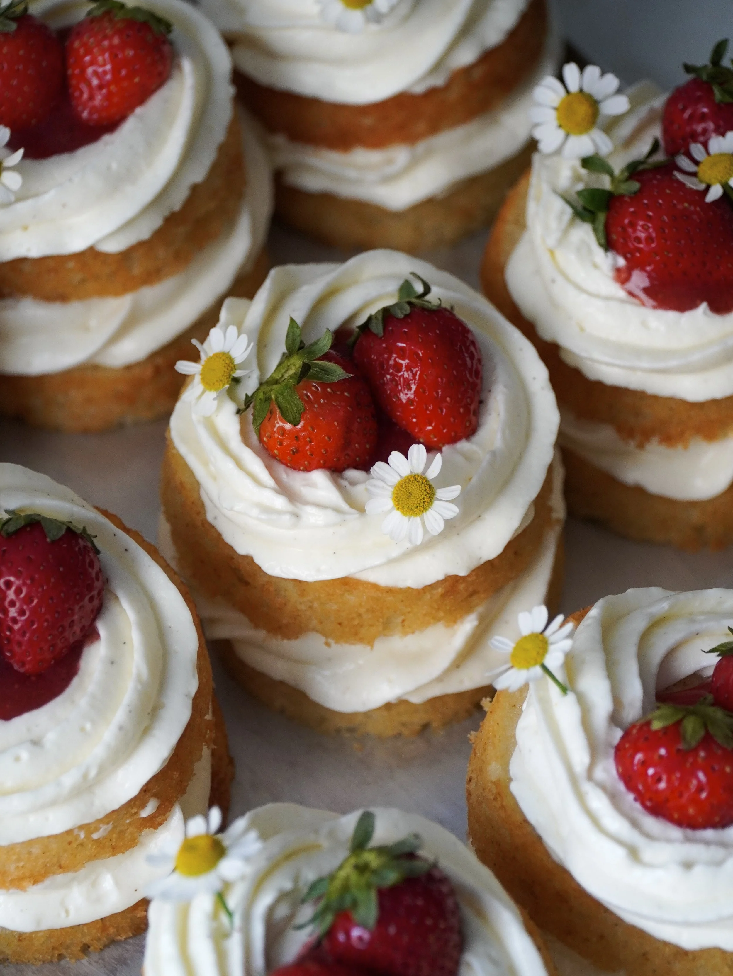 Strawberry Lemon Mini Cakes