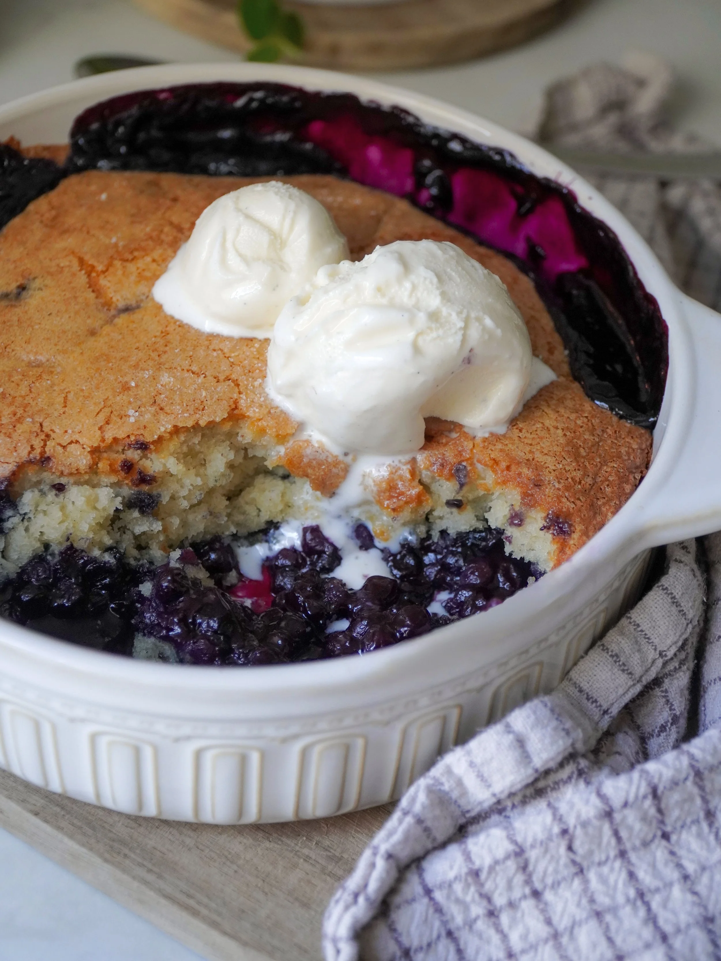 Small Batch Blueberry Cobbler