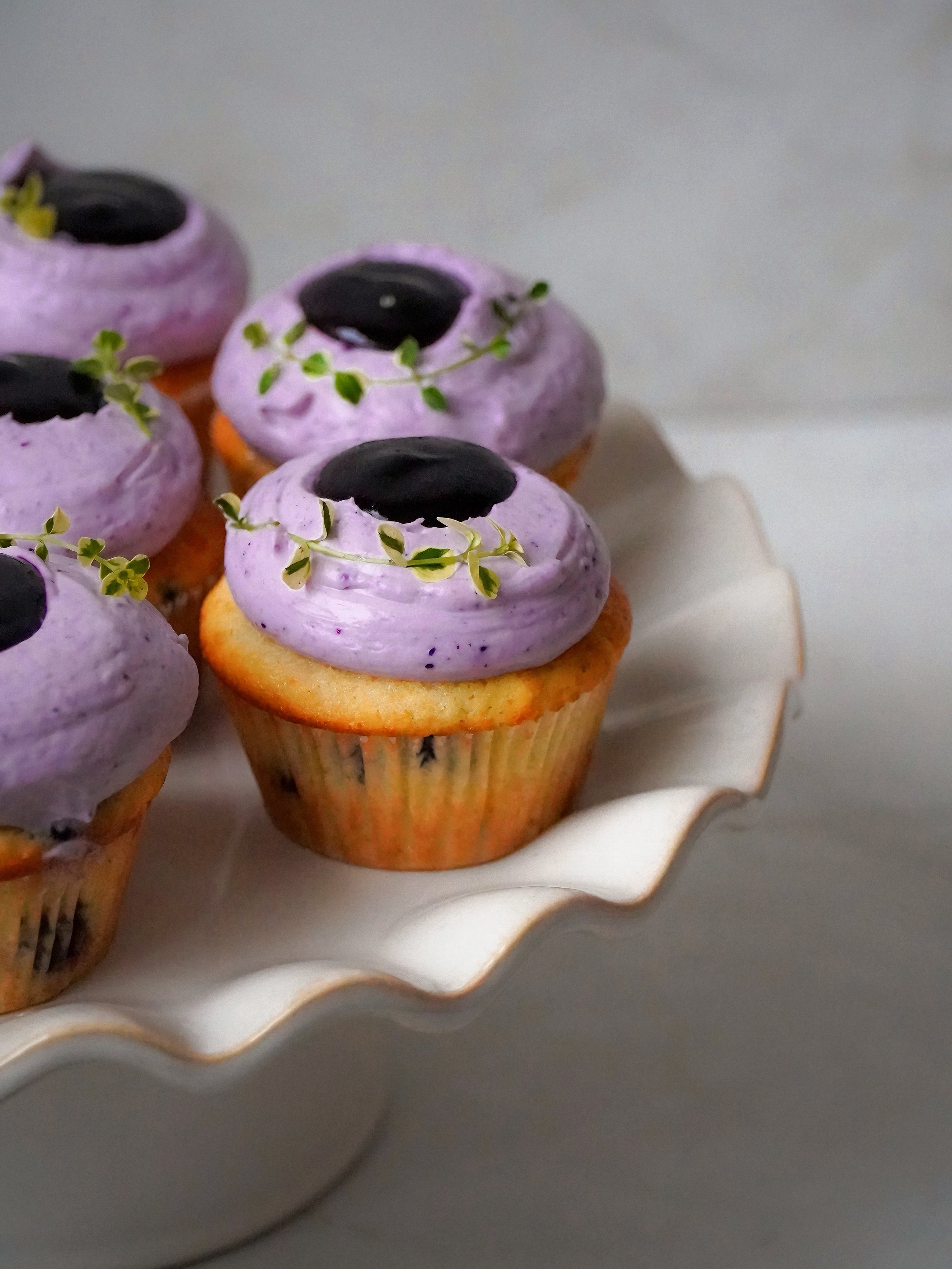 Triple Blueberry Cupcakes