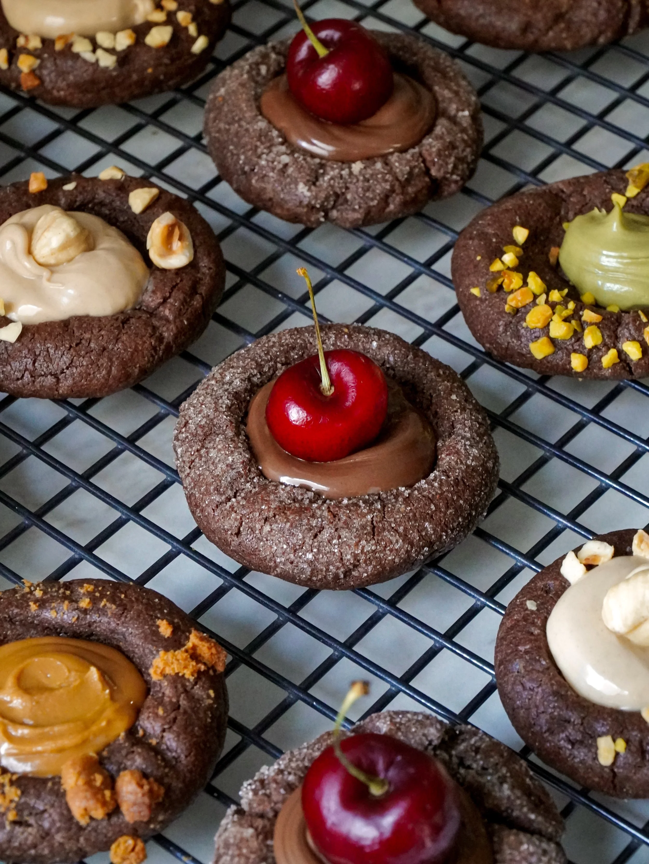 Chocolate Thumbprint Cookies