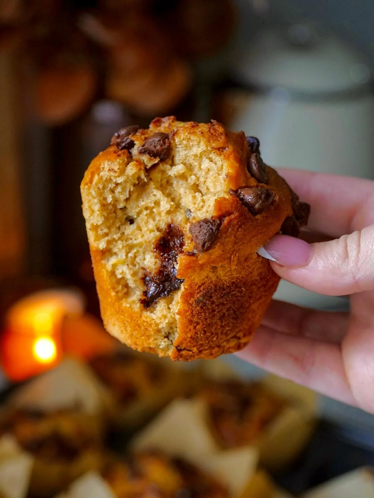 Banana Bread-Chocolate Chip Muffins