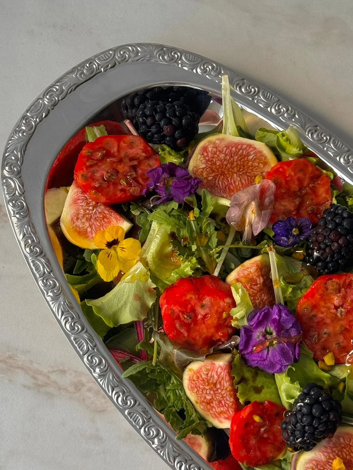 Summer Salad with Figs and Cactus Fruit
