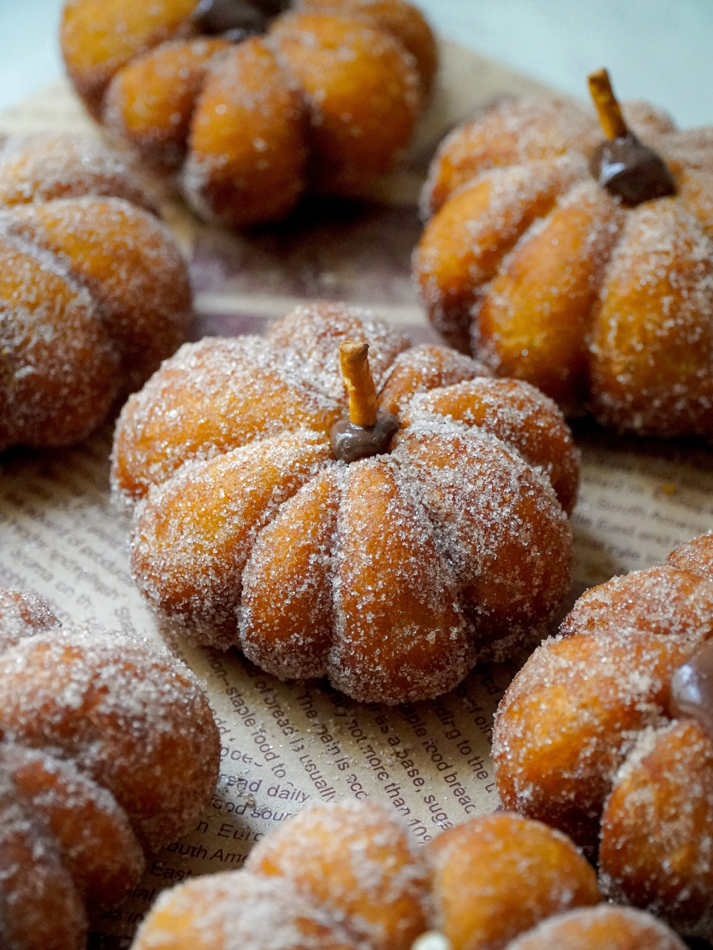 Pumpkin Shaped Pumpkin Spice Donuts