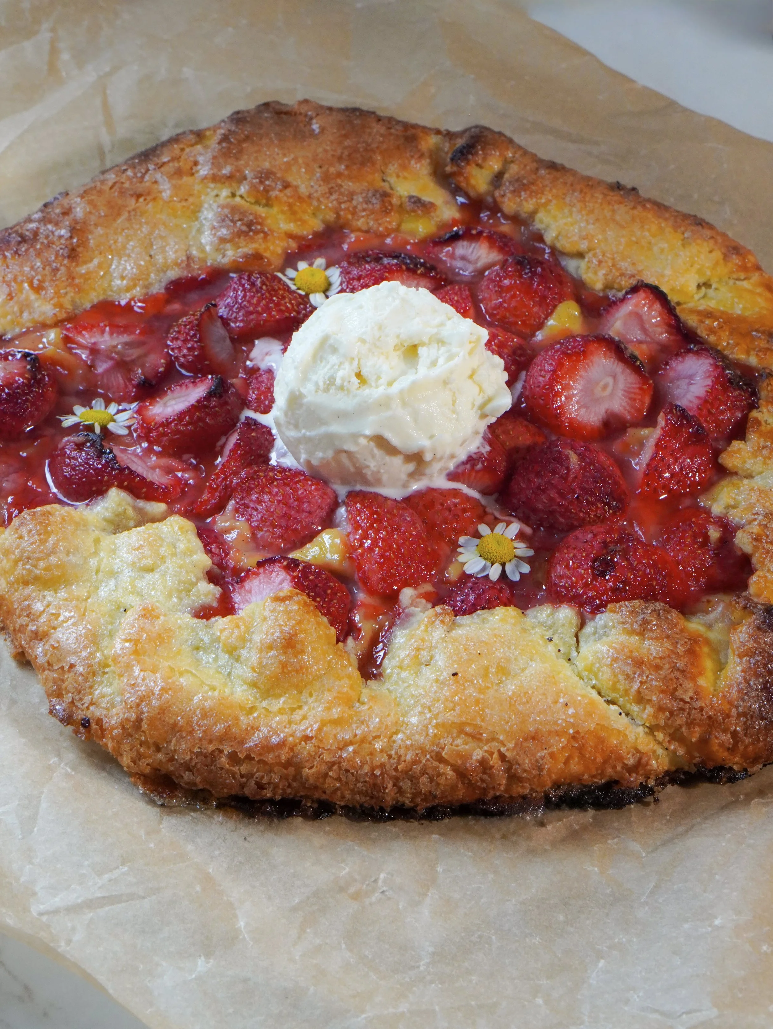 Vanilla Strawberry Galette