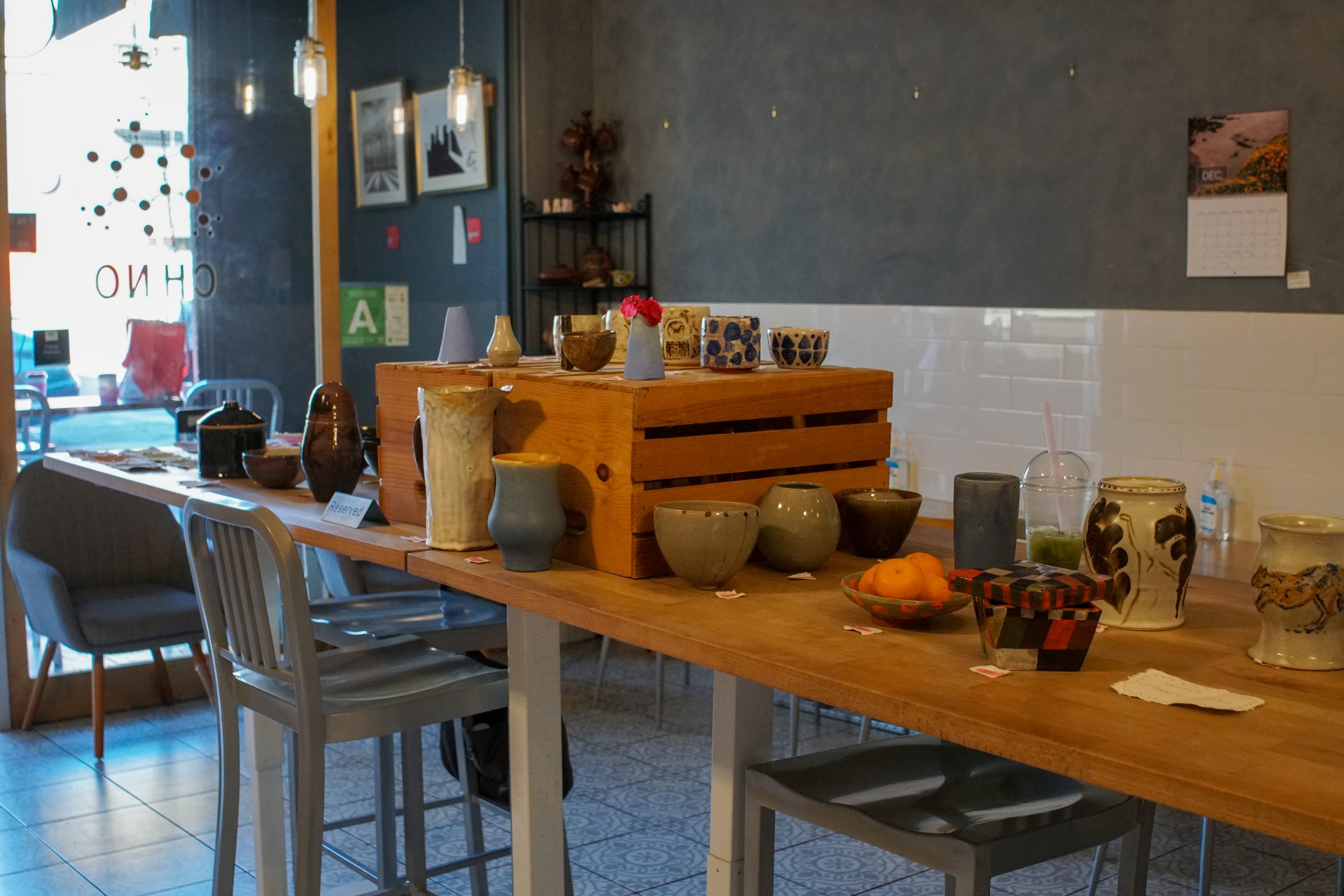 Selection of thrown and hand-built pieces from 2023-2024.