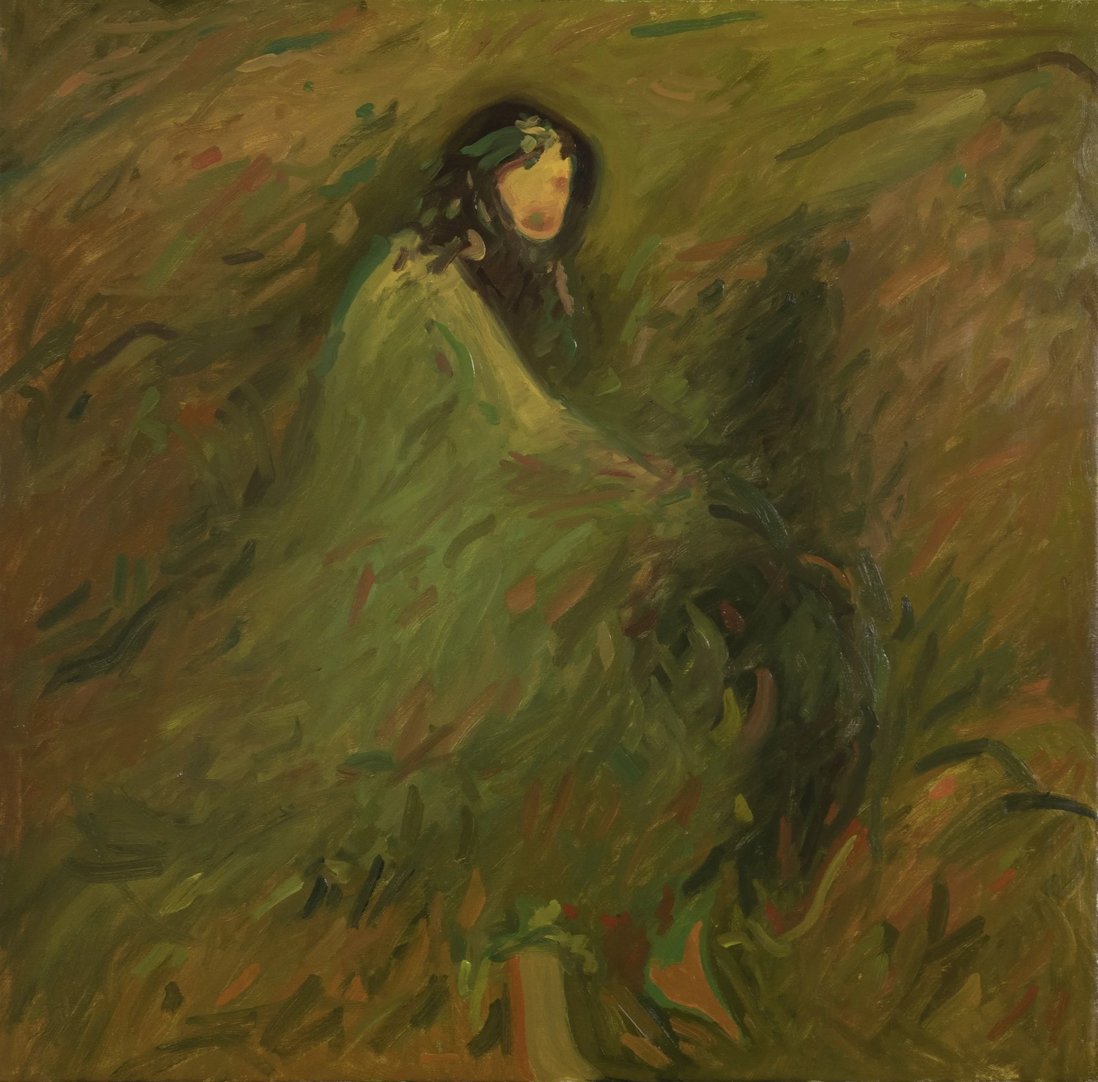 Wilderness, oil on linen, 18 x 18 inches, 2025.