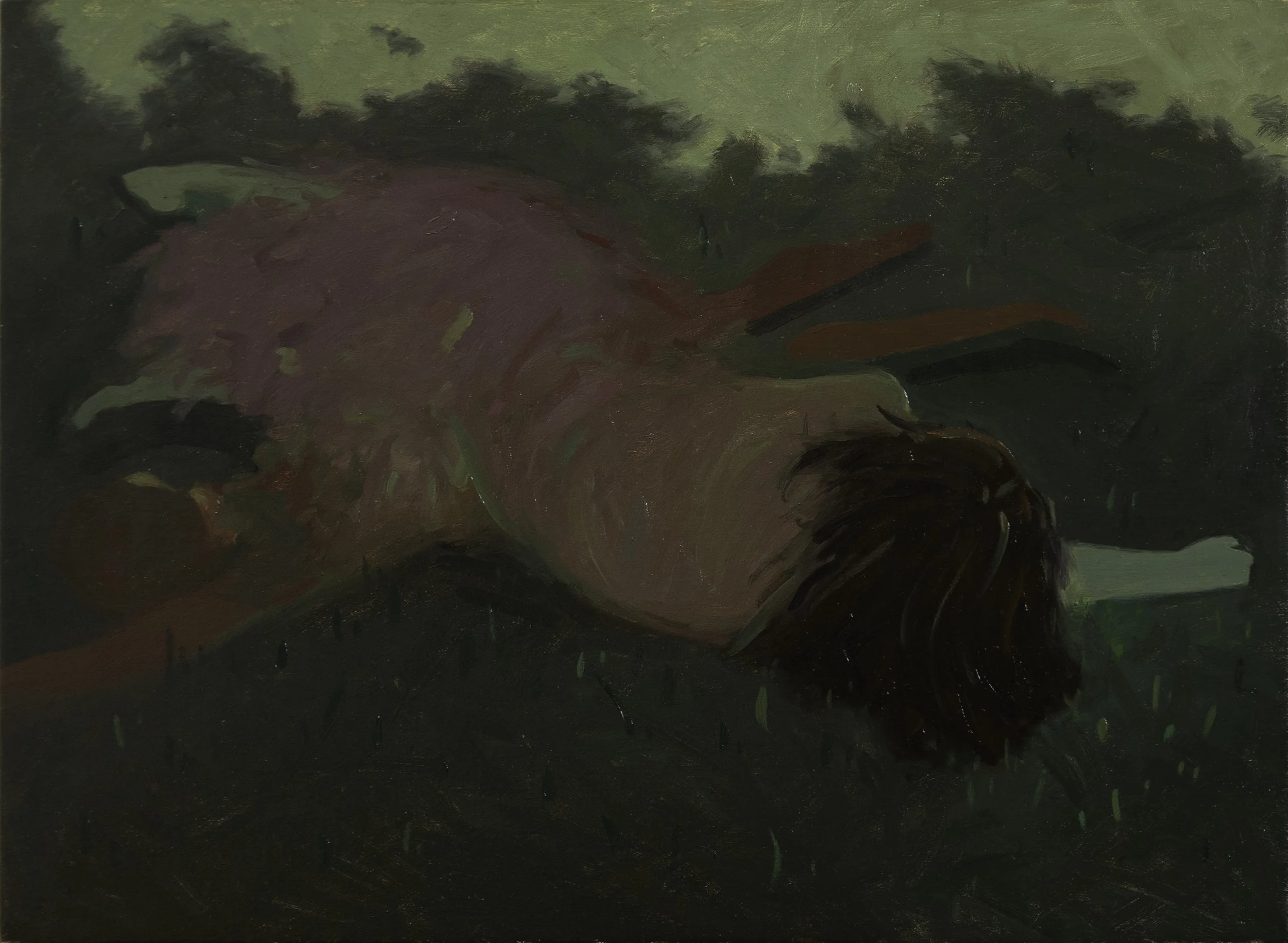 X, oil on linen, 12 x 16 inches, 2025.