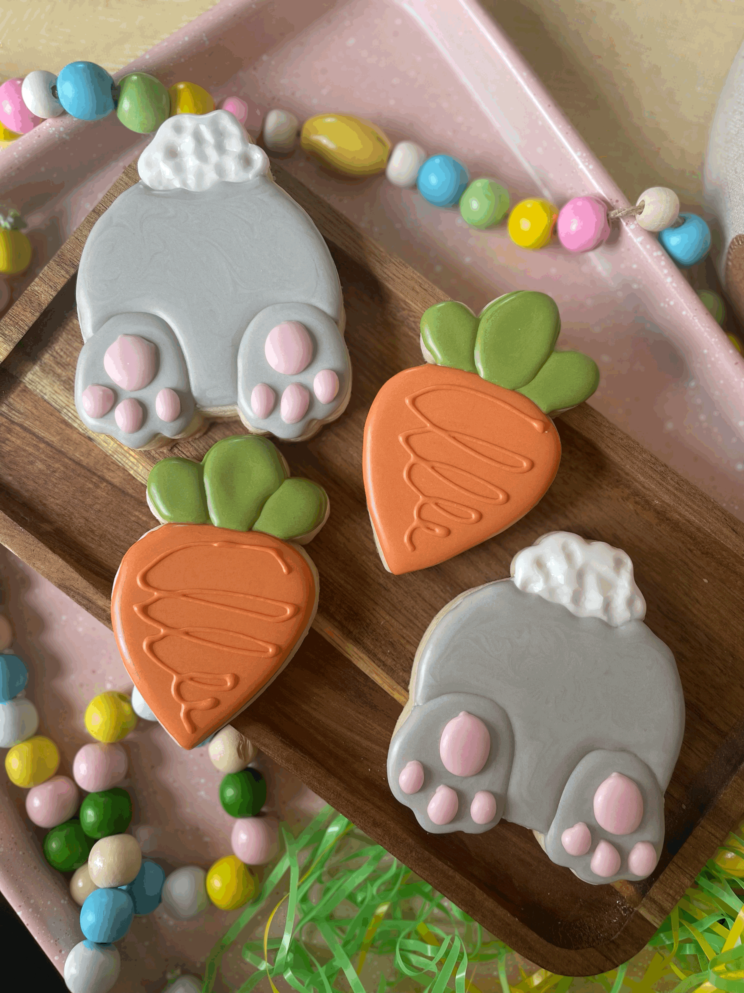 Bunny Butt & Carrot Cookie Duo