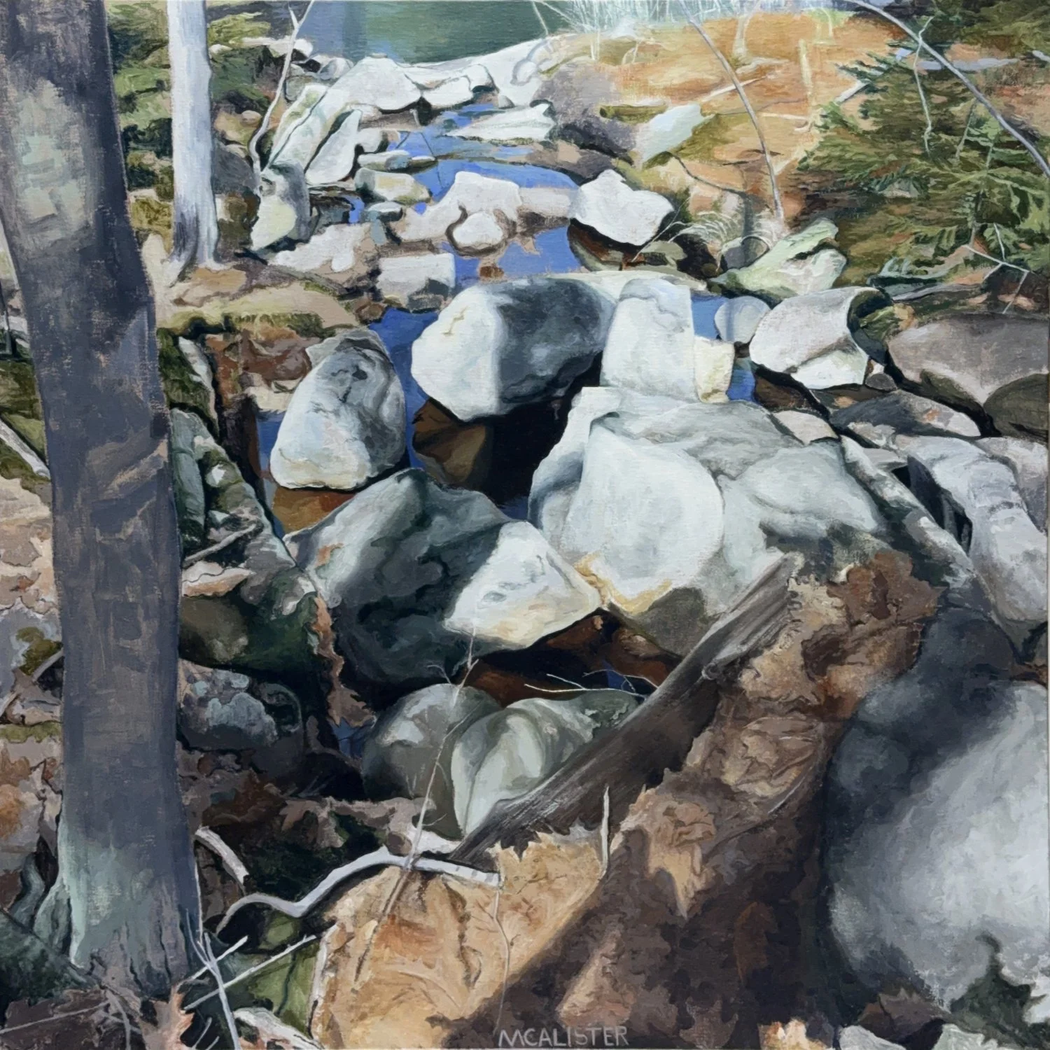SENTINEL, ACRYLIC ON LINEN, 36" X 36"