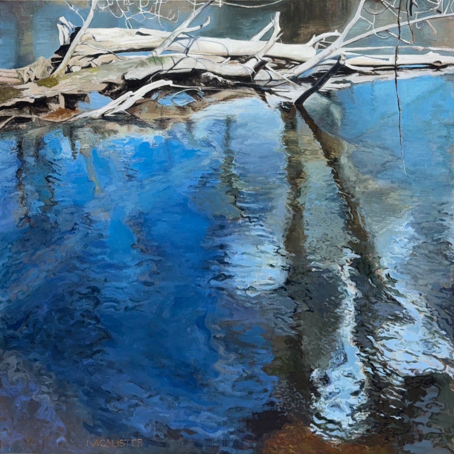 DEADFALL, ACRYLIC ON LINEN, 36" X 36"