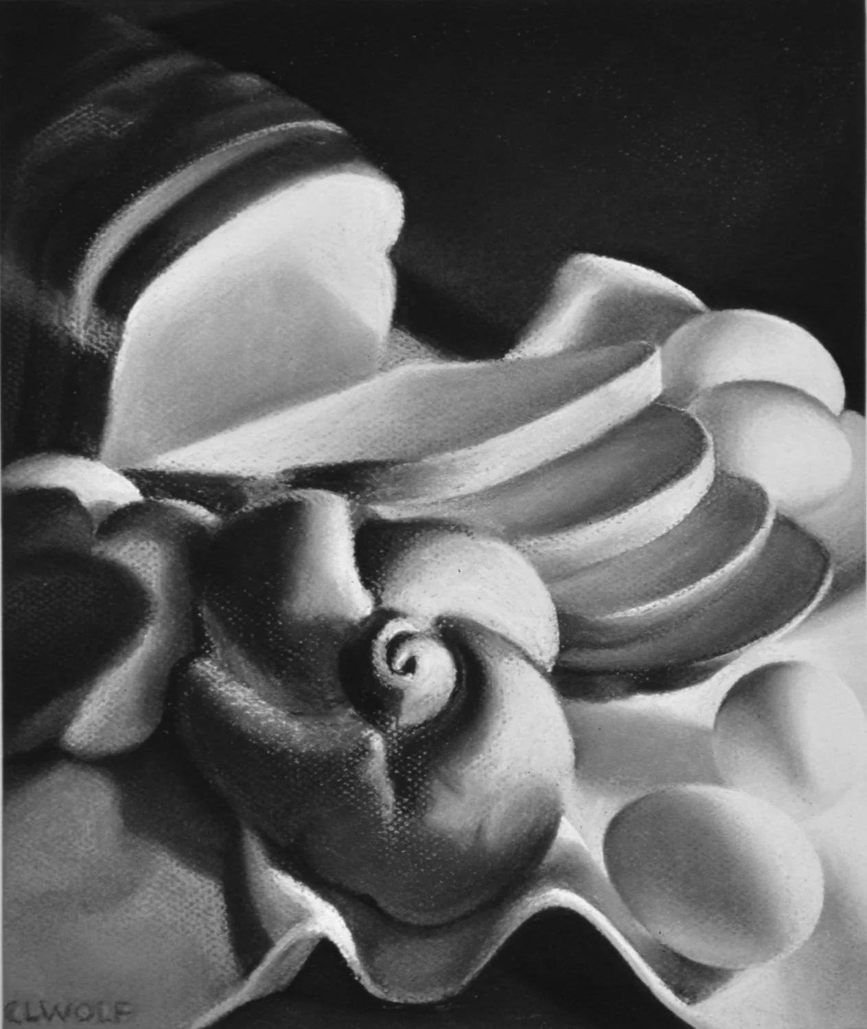 Bread, pastel on paper