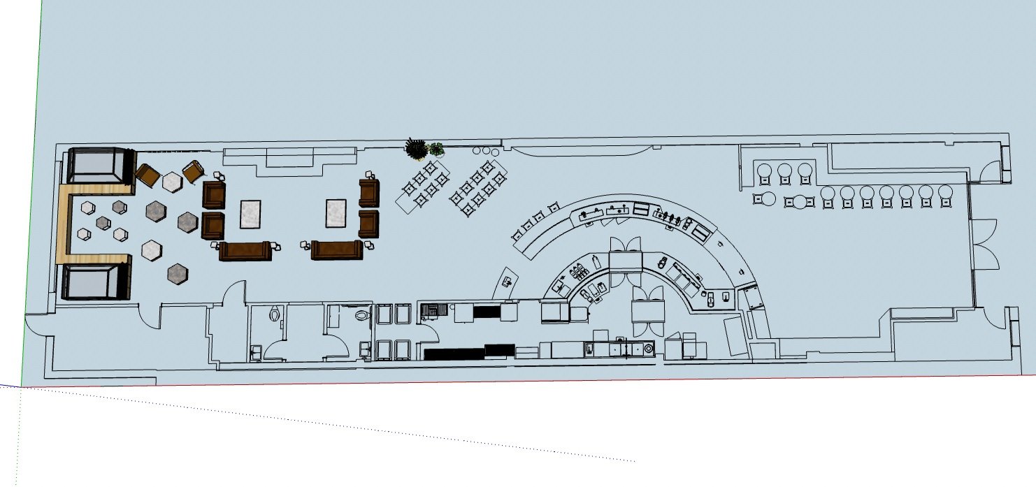 Screenshot of a café layout.