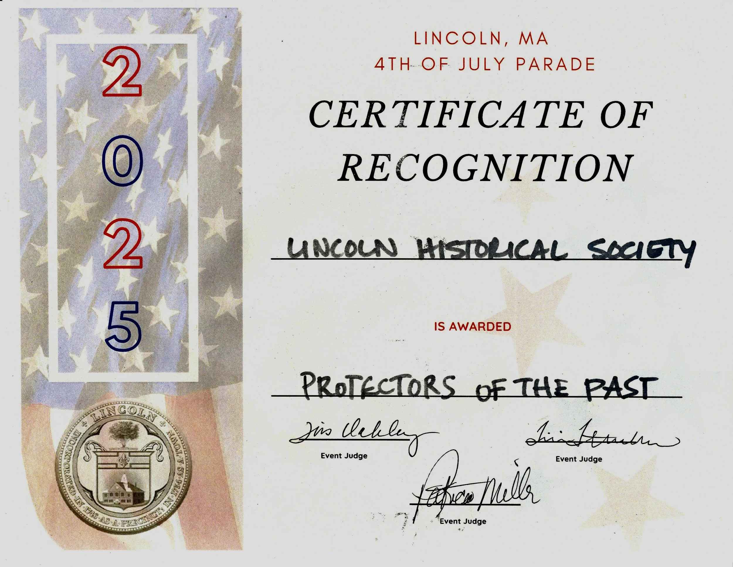 Lincoln Historical Society is proud to amplify the rich history of Lincoln, MA in the annual July 4th parade!