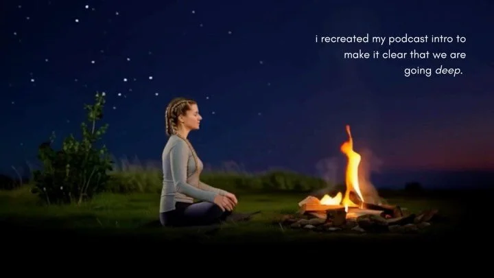 i recreated my yoga podcast intro to make it clear that we are going deep. and i mean DEEP. 
thank you @soyfloressolano for bringing my vision to life.👽