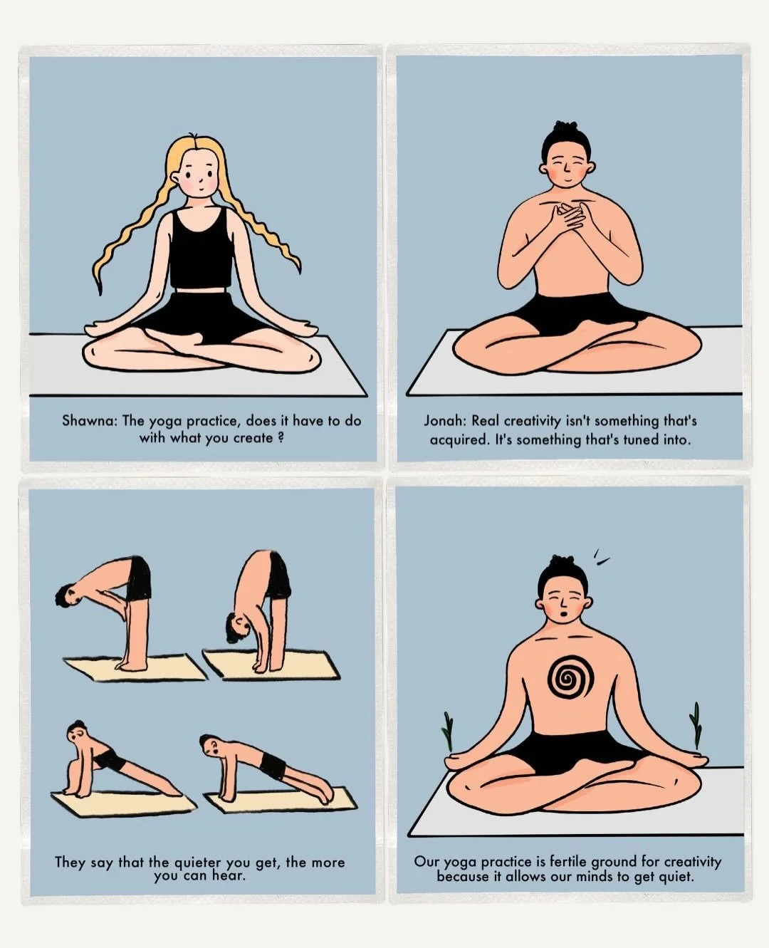 some of your favorite moments from when @kestyoga joined the leadership and yoga podcast. 

yoga teachers, you don&rsquo;t want to miss this one! tune in to hear about Jonah&rsquo;s creative process, teaching philosophy, and hope for the future of yo