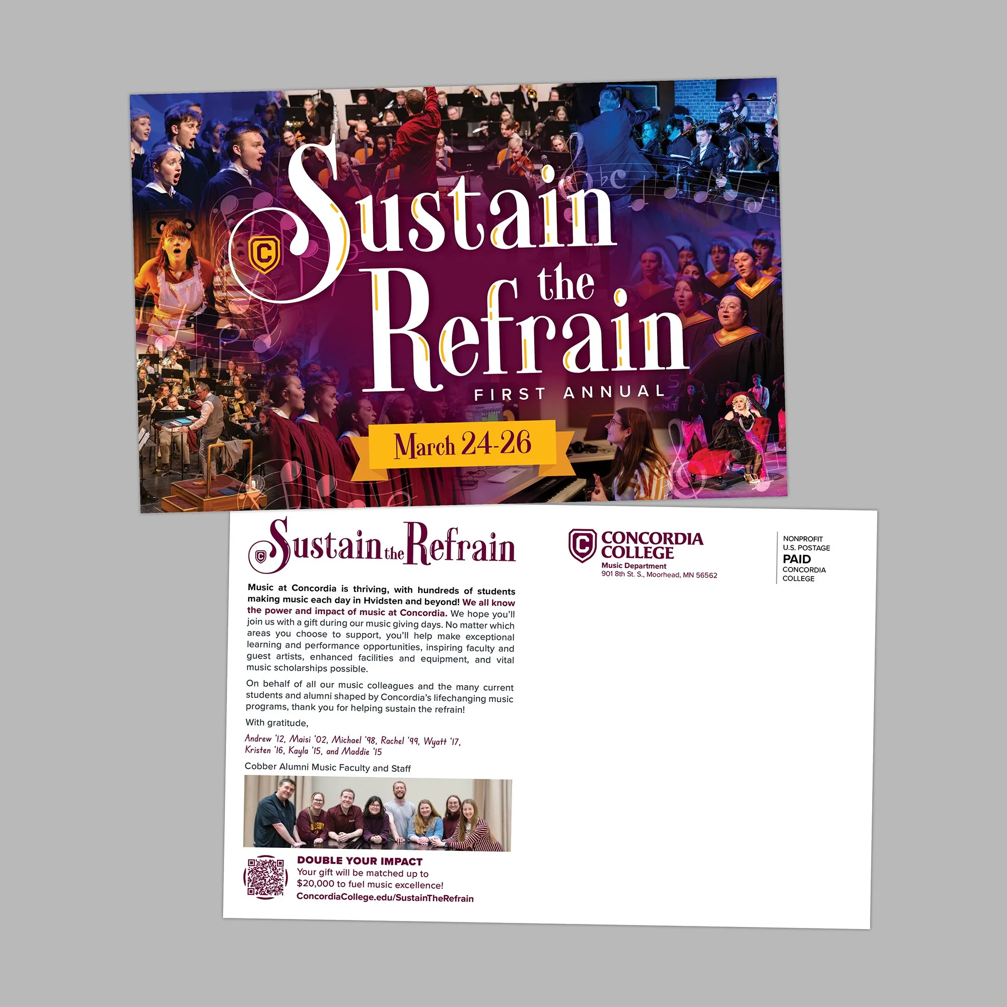 Sustain the Refrain campaign postcard, 2026