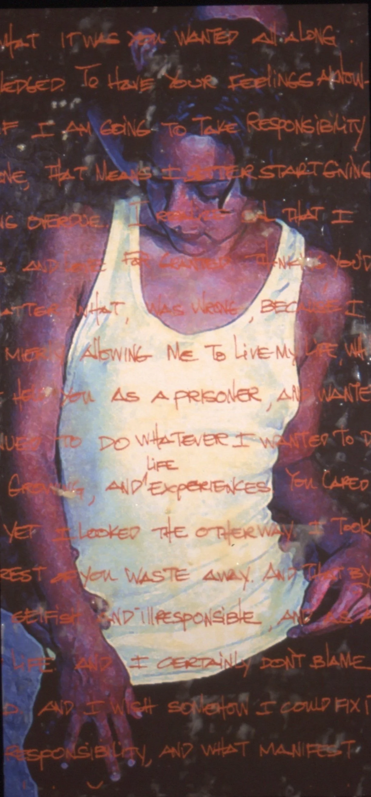 Rules of the Game #3 - Inkjet on canvas, bee's wax, varathane 24"x30"