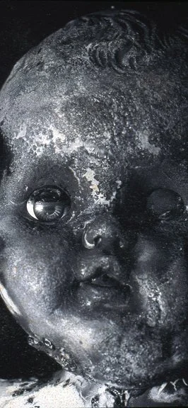 Your Soul Karate - Silver gelatin print, varnish, granulated sugar, wood 44"x21"