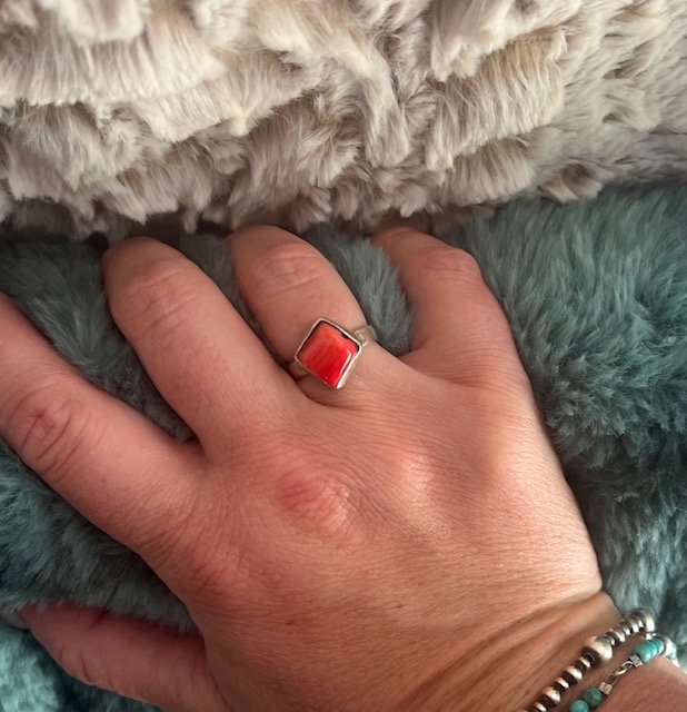 Coral Stacker Ring
