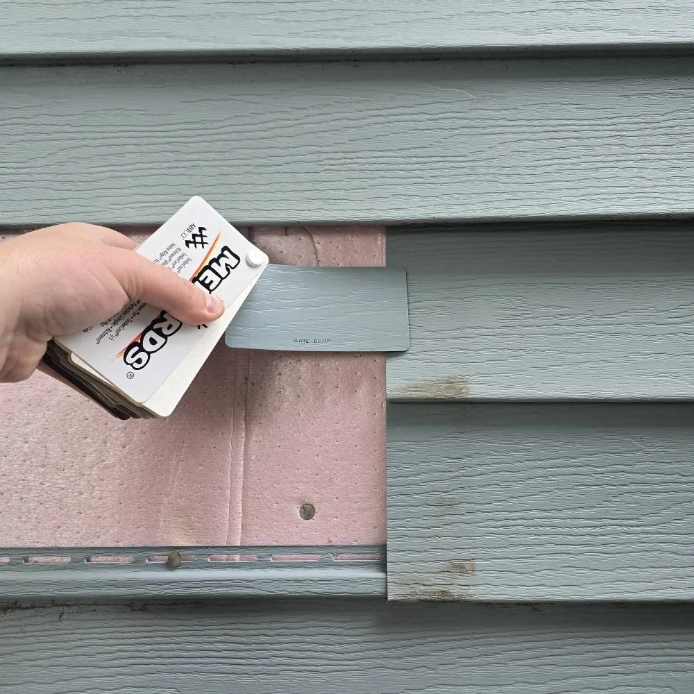 Attempting to identify and color match existing siding on a house in Omaha