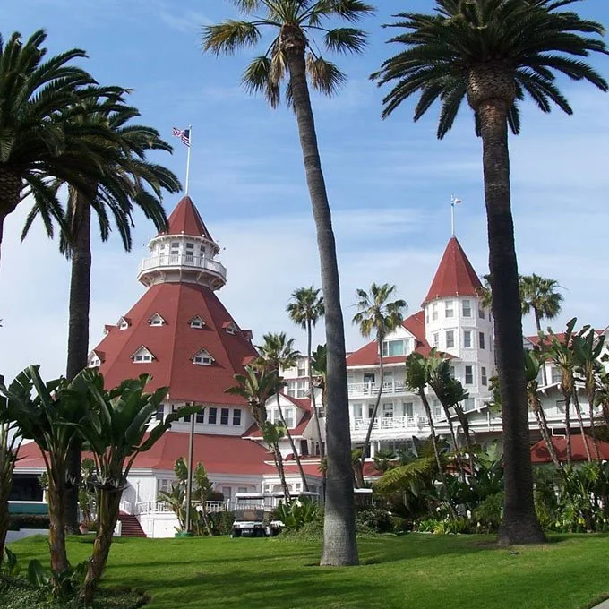 Hotel Del Coronado, Destination Resort, Resort Retail, Coronado Island.   Photo of Hotel Del Coronado, subject of a retail master plan by J. Richard Hill & Co.