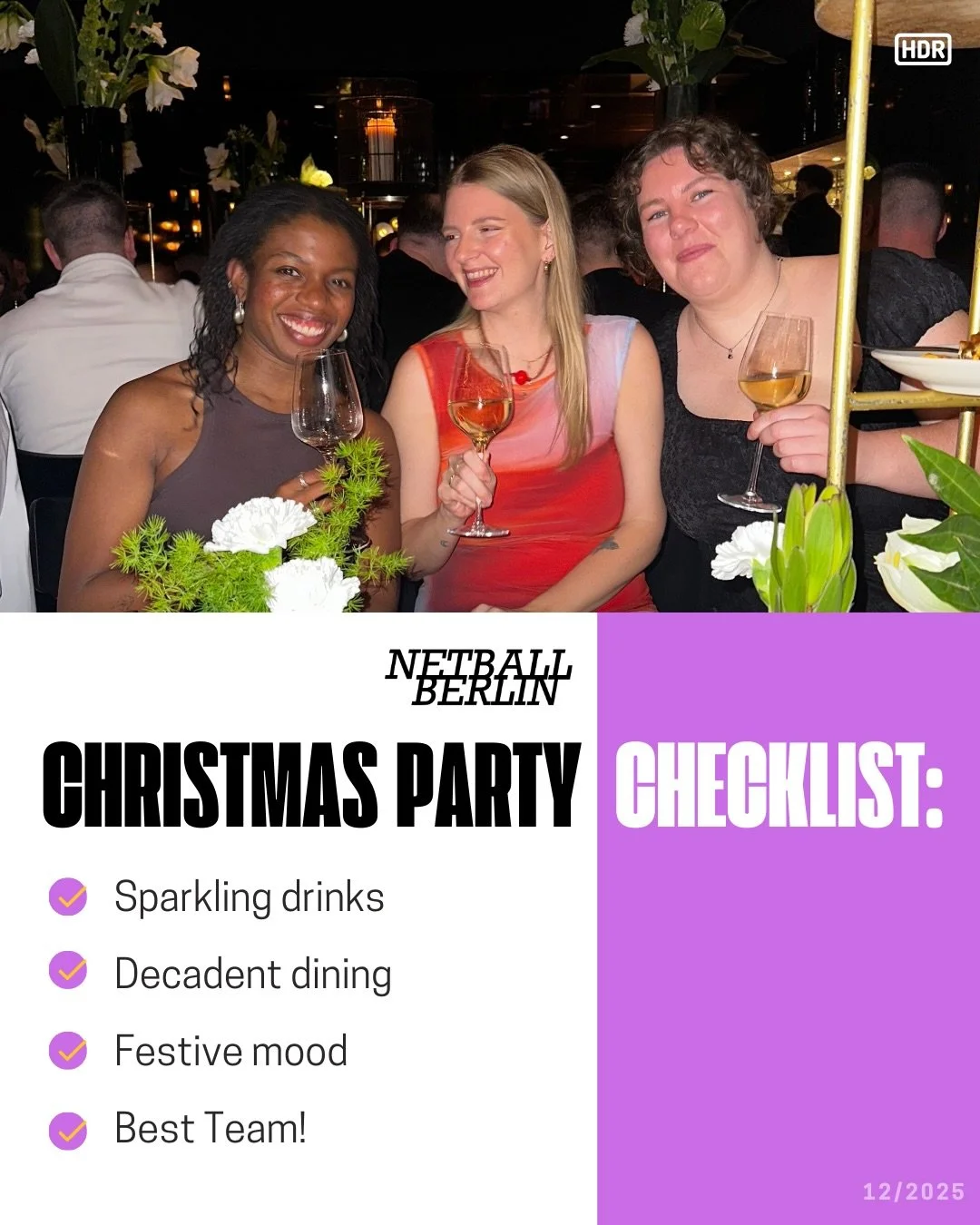 When your netball party is more lit than a Christmas tree. 🎄 

What a send off to 2025! A big thank you to everyone at Netball Berlin - from the committee and organisers, to the club players and supporters - we wouldn&rsquo;t be where we are today w
