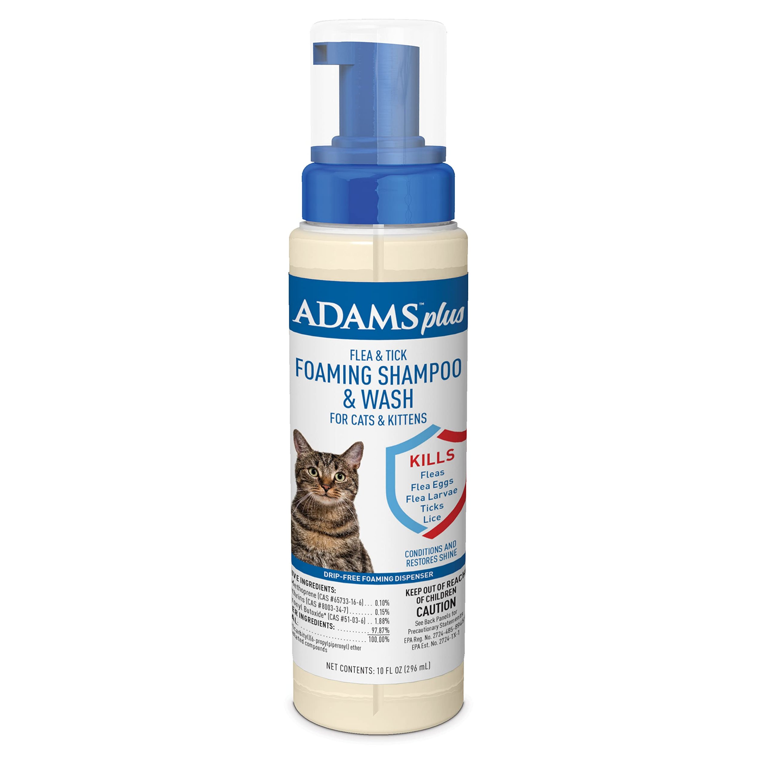 Adams Plus Flea & Tick Foaming Shampoo