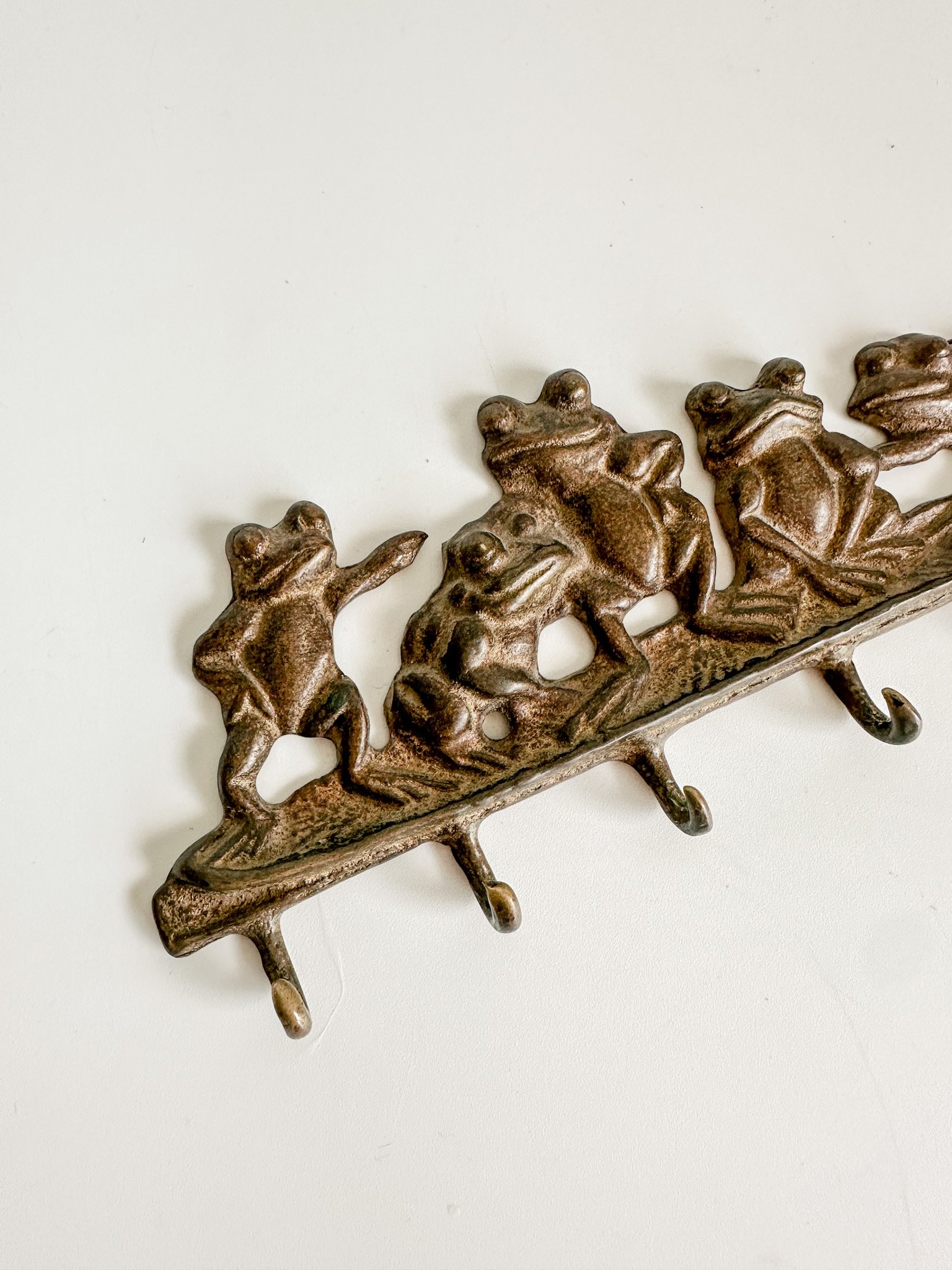 Brass Frog Wall Hook