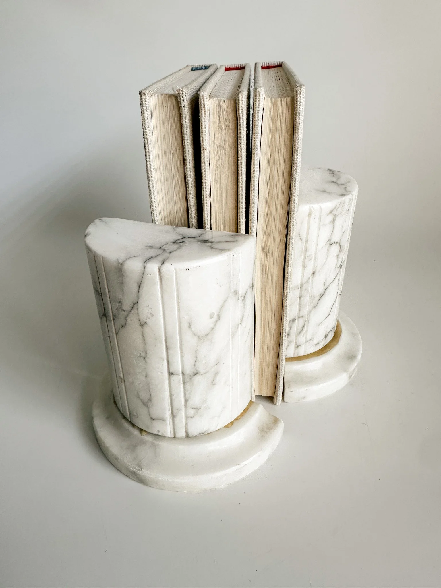 Alabaster Column Bookends