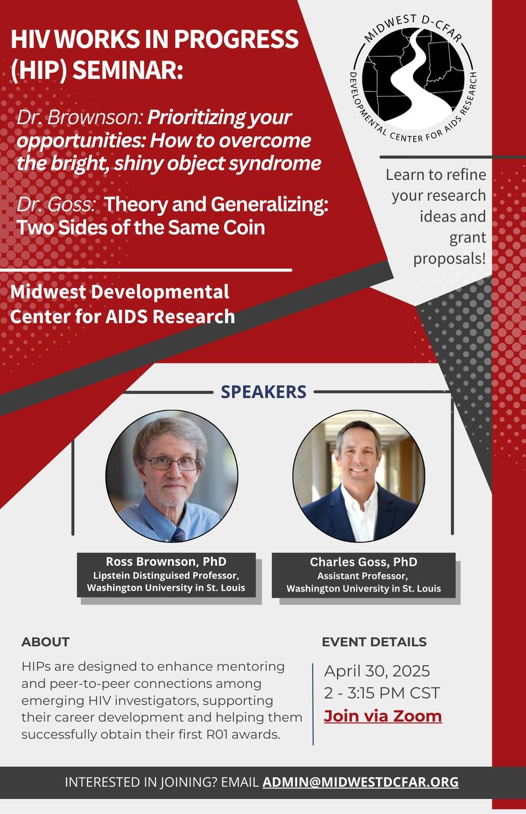 HIV Works in Progress (HIP) Seminar: Ross Brownson and Charles Goss