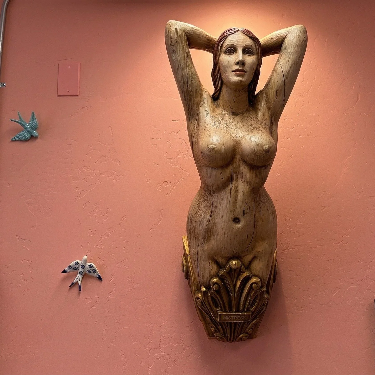 We get a lot of questions about our shop mascot, Brie. Her short origin story is she somehow ended up in the collection of a great man who lived in Iowa. From Iowa, Brie made her way to Crested Butte, where she waited for the right spot to hang. We'r