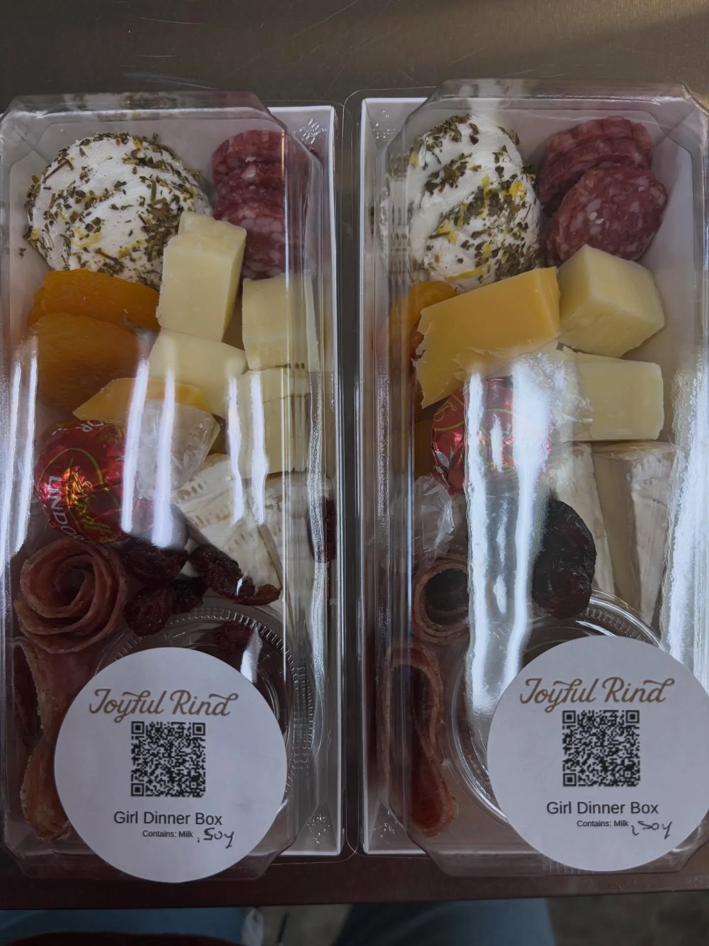 Two girl dinner boxes left! These have some bonus Gouda and salami instead of prosciutto. We think you&rsquo;ll still enjoy them. 😉

Open until 3 today and then closed for a bit. Thanks for all the support CB during our first season! 💕