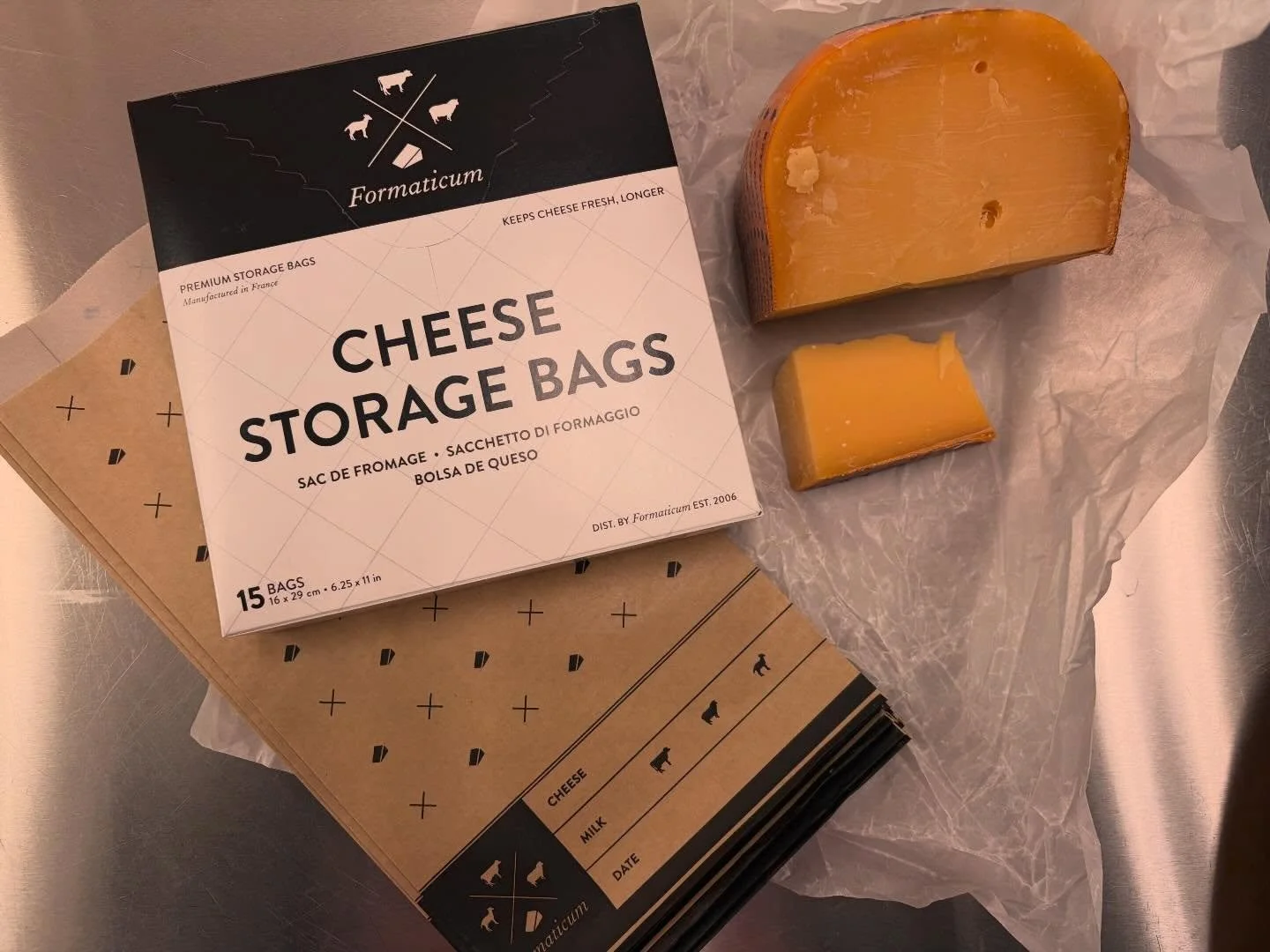 While we&rsquo;re on break, we thought we&rsquo;d talk a little bit about some of our partners. First up is Formaticum!

Their cheese bags and specialty papers are what we use for our cut to order cheese. The paper is specially designed to allow chee