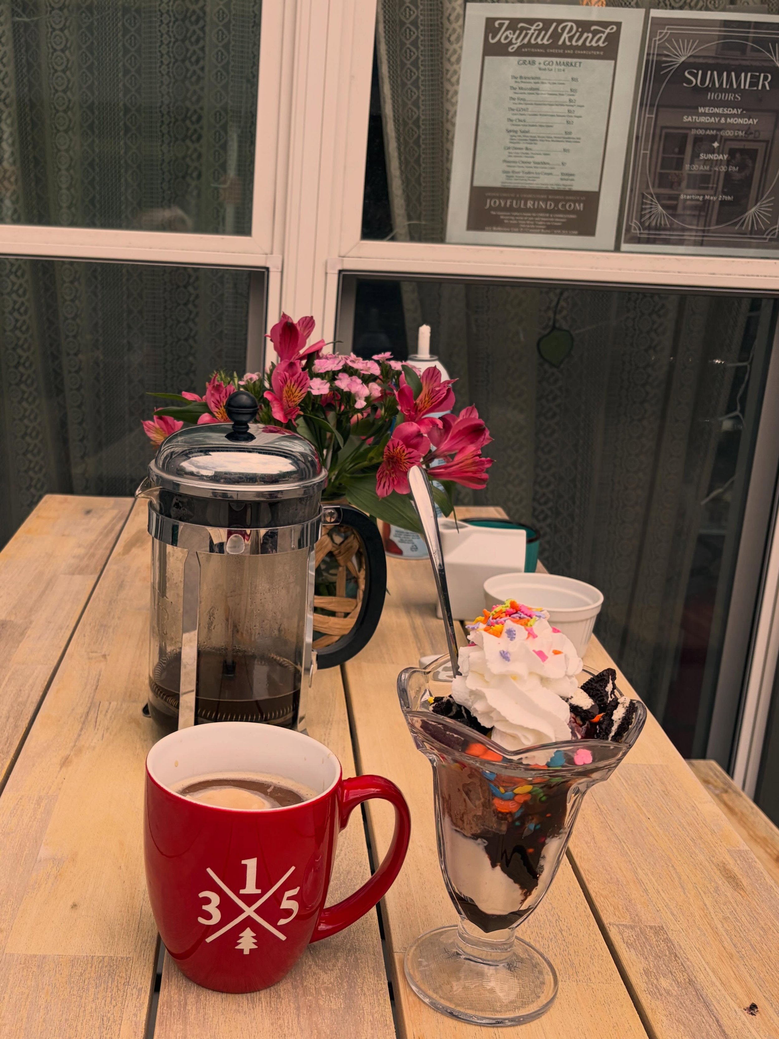 We&rsquo;re open tomorrow! 

To celebrate Sunday Funday with y&rsquo;all, we&rsquo;re leaning heavy on the ice cream side of our little shop. Swing through and grab an affogato or a byo Sunday Sundae (a tradition from my alma mater). We&rsquo;ll have