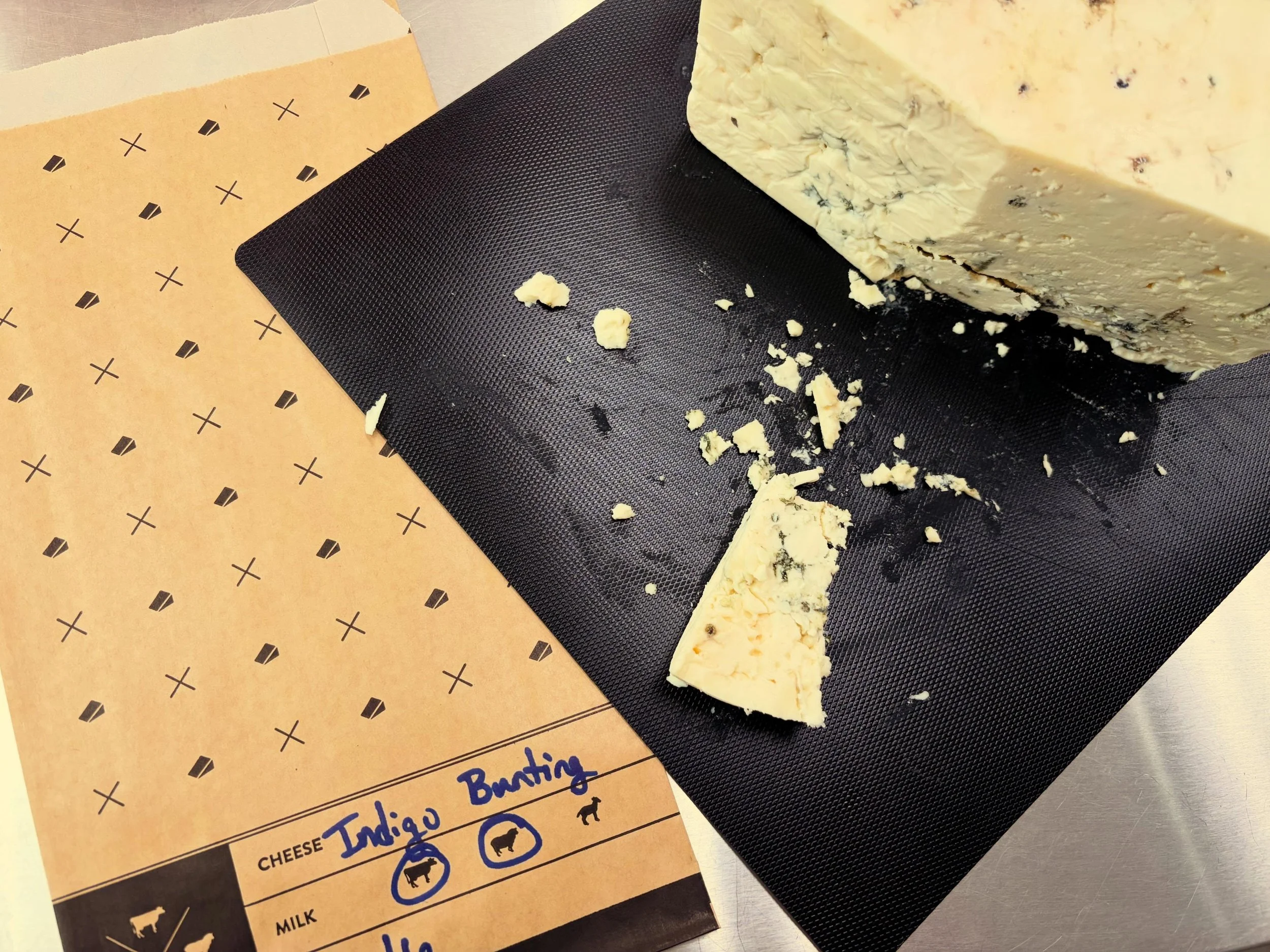 The ice cream side of the shop has been busy, so we haven&rsquo;t had a chance to revel in our new cheese quite as much as we want to. 

Some of our favorite Bleu fans stopped in today and we&rsquo;re so glad we convinced them to dig into this new on