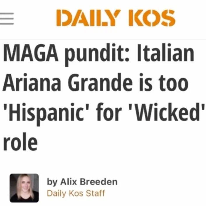 MAGA media personality Gina Loudon is attacking Italian-American Ariana grande for being Hispanic
