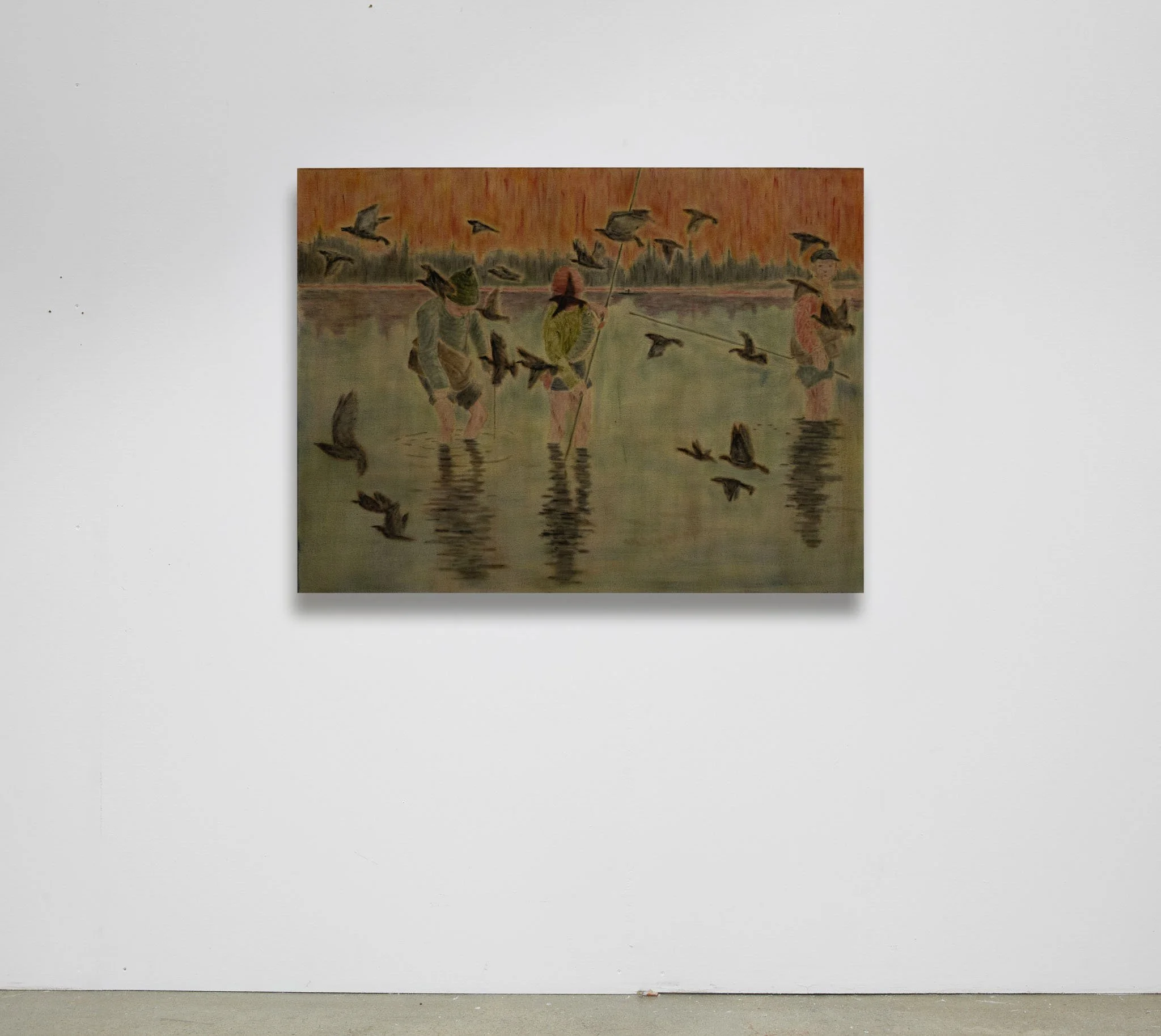 Wings made from fins, Oil on Canvas, 75x100 cm (2025)