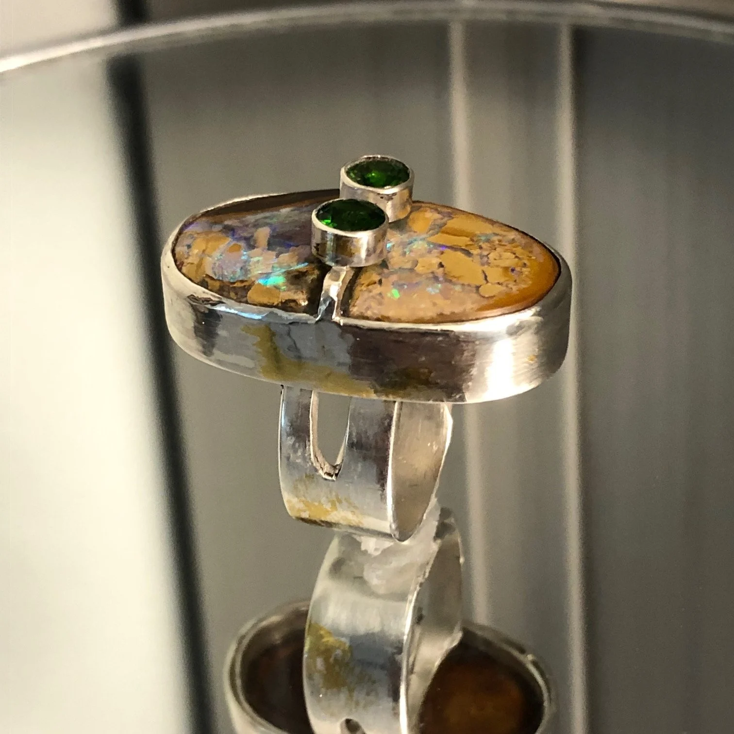 Boulder Opal and Chrome Diopside Ring_1.jpg