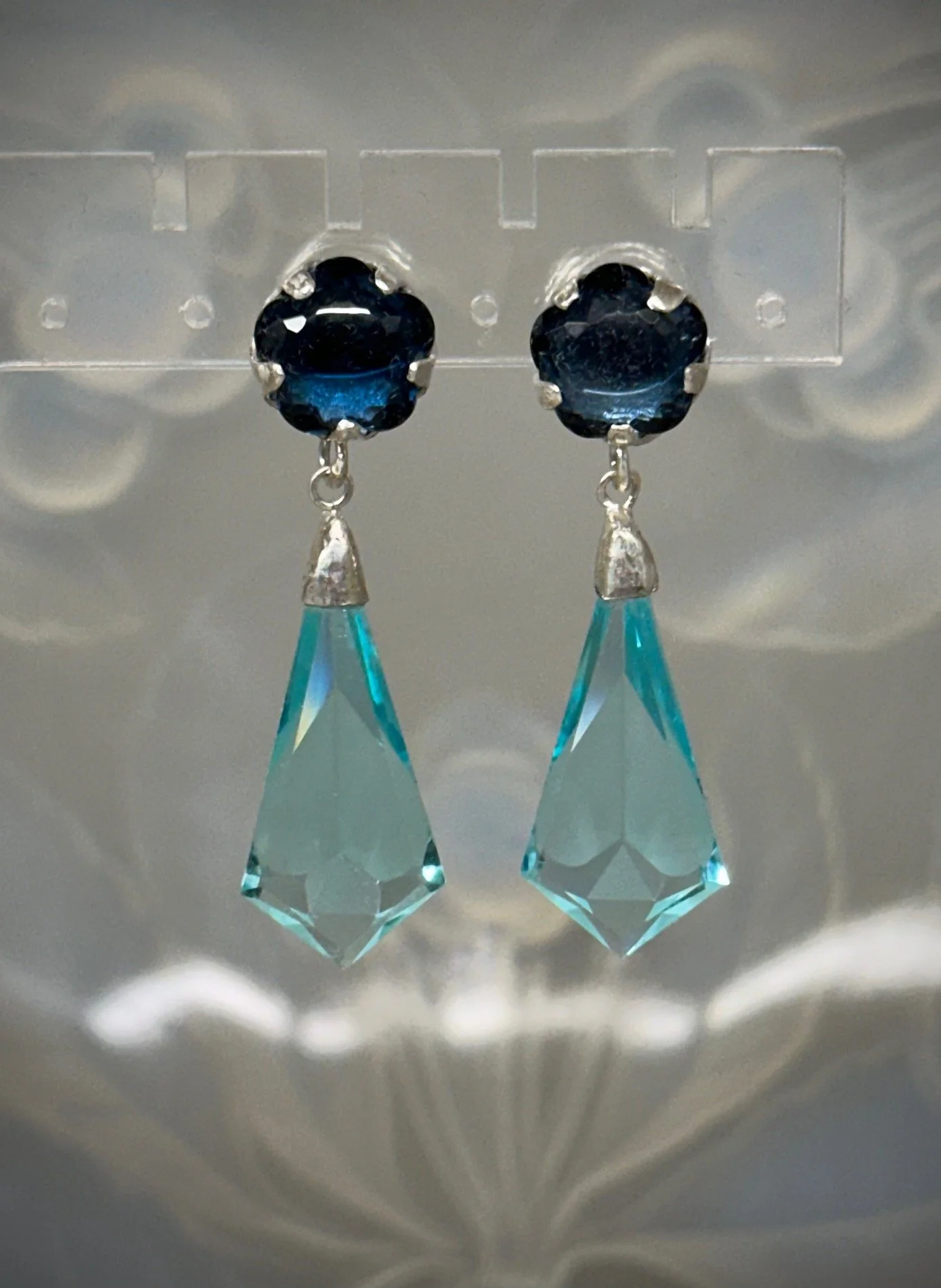 London Blue Topaz and Fancy Cut Aquamarine Ring