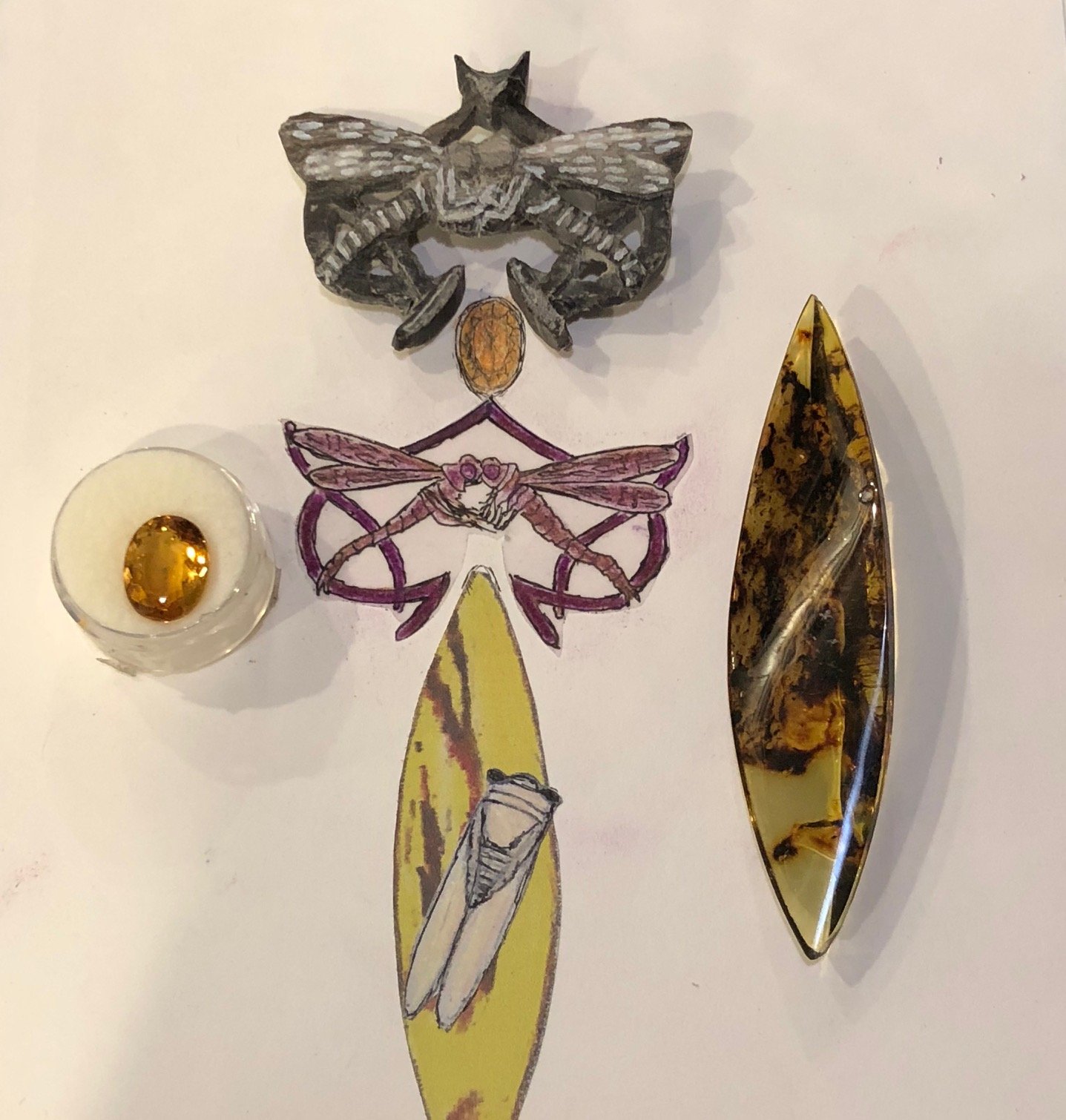 Dragonfly Amber Waterbuffalo Necklace_2.jpg