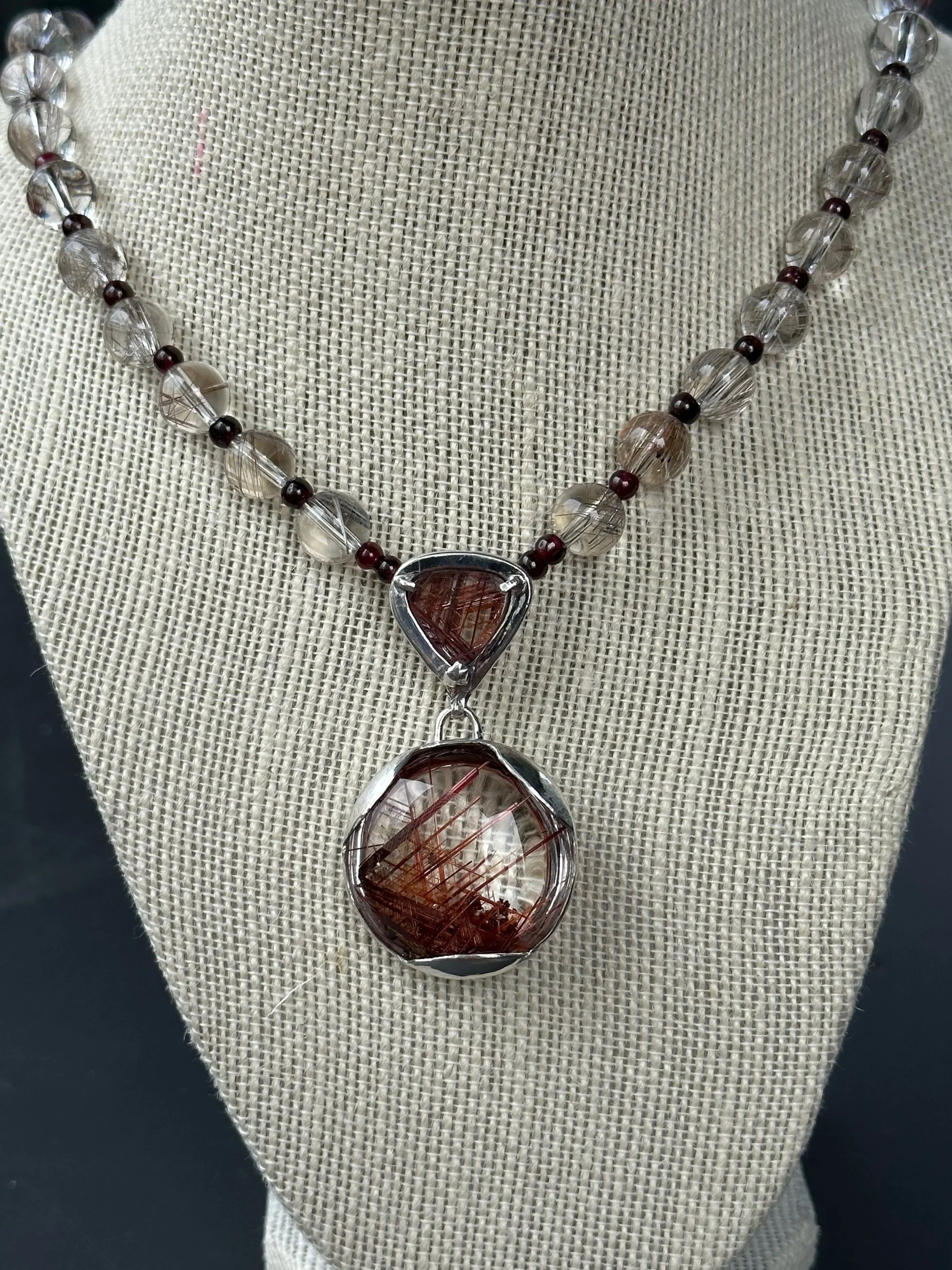 Strawberry Rutilated Quartz and Garnet Necklace001.jpeg