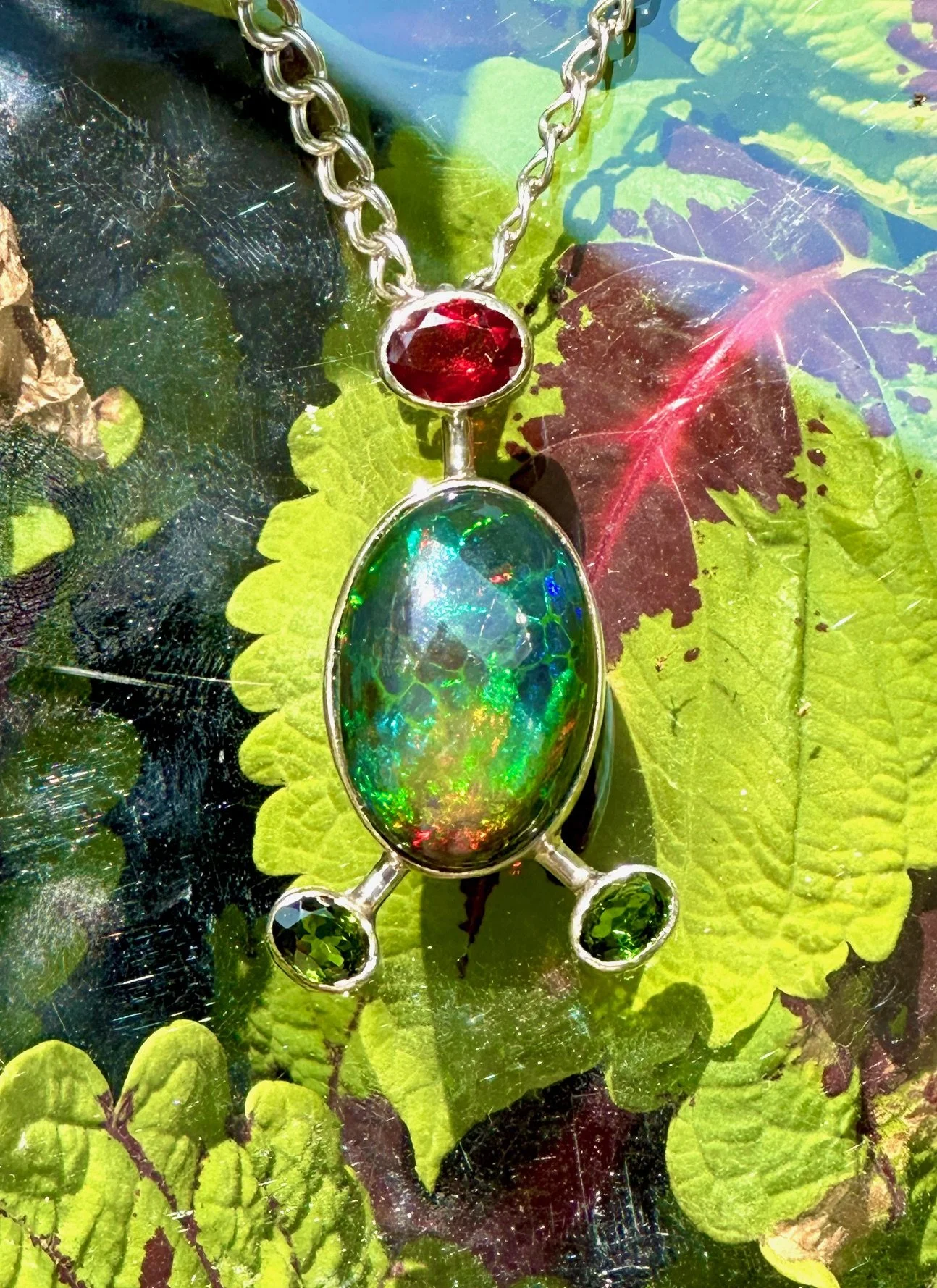 Ethiopian Opal, Tourmaline and Spessartite Pendant_2.jpeg