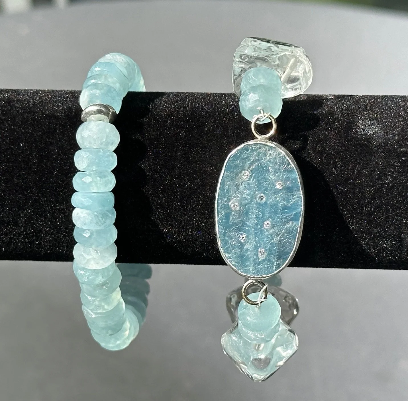 Aquamarine Diamond Bracelet