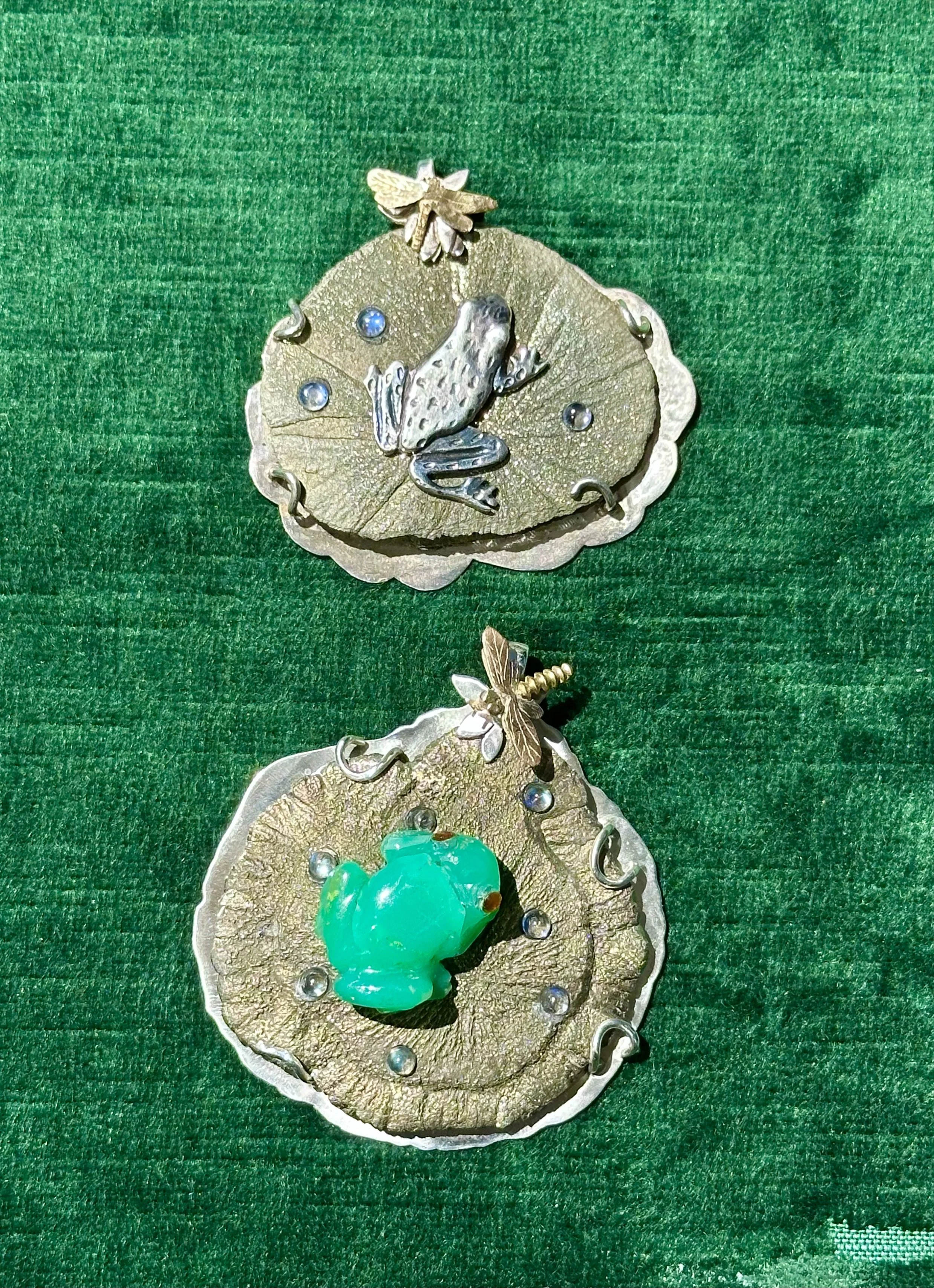 Frog and Dragonfly on a Lilypad #2