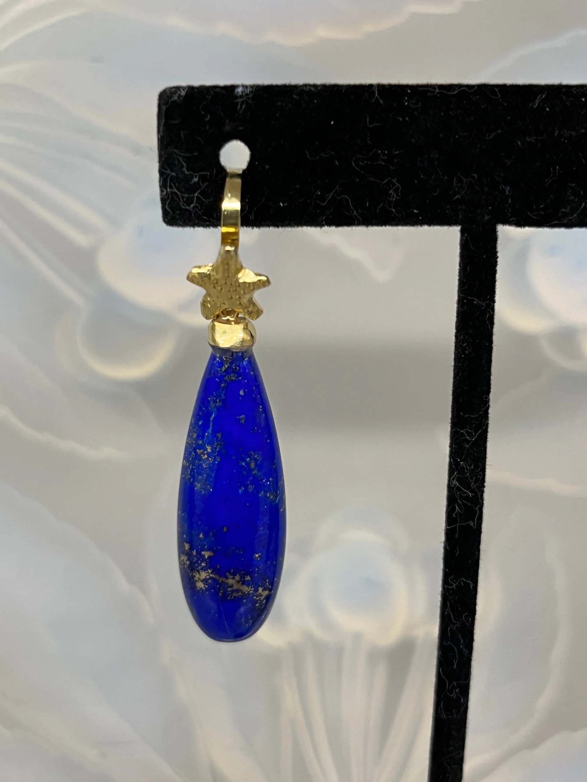 Lapis and Golden Starfish Earrings.jpeg