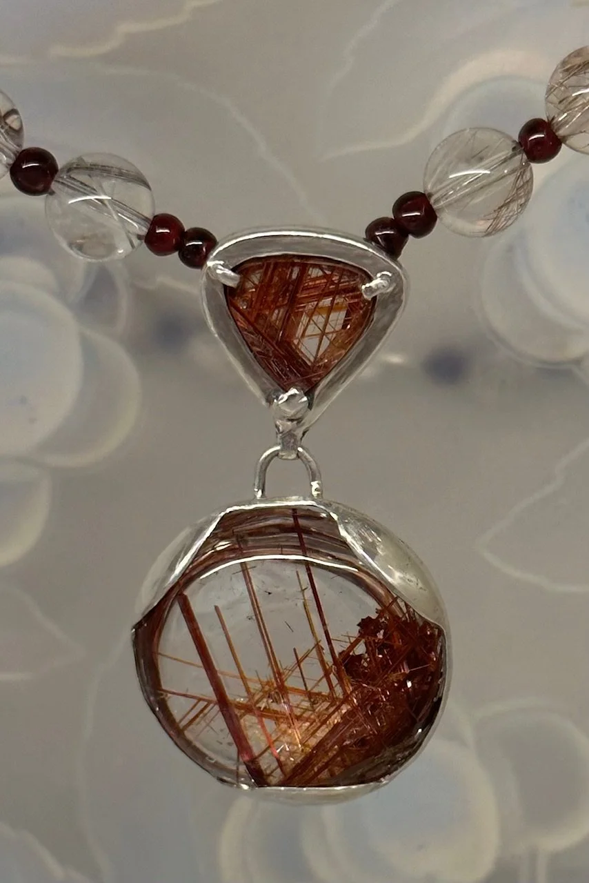 Strawberry Rutilated Quartz and Garnet Necklace002.jpeg